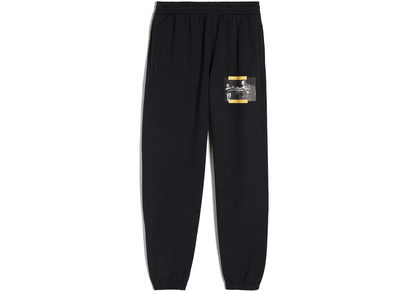 OFF-WHITE Caravaggio Painting Sweatpants Black/Yellow - 1