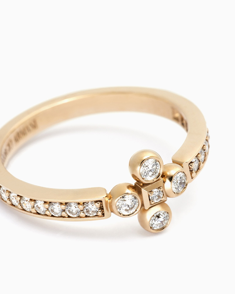 GIORGIO ARMANI 18K GOLD AND DIAMOND GIOIA RING outlook