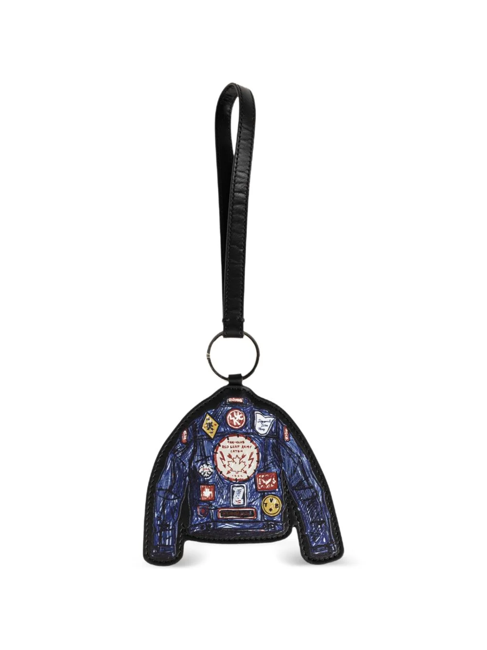 jacket-patch leather keyring - 1
