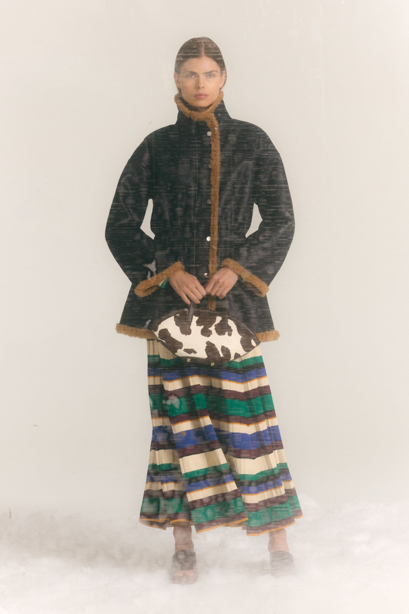 Yara Faux Shearling Jacket In Black 6