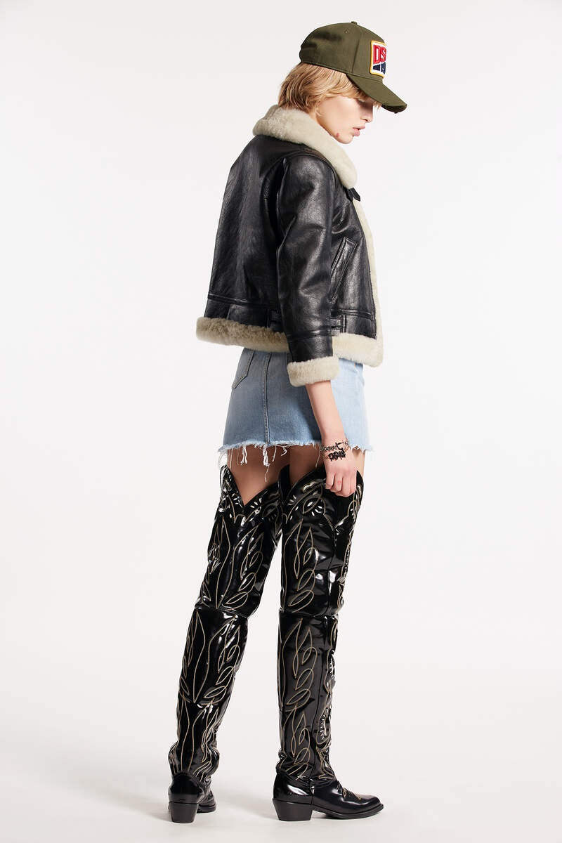 DSQUARED2 LIGHT RAW CUT WASH MINI SKIRT outlook