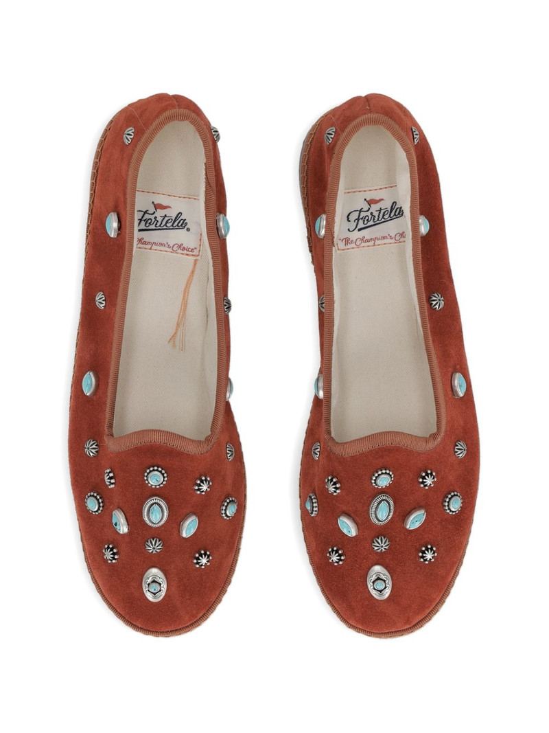 stud suede ballet flats 3
