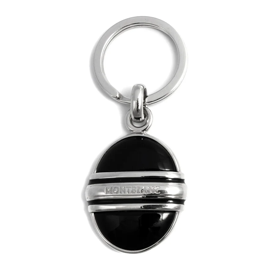 Montblanc Meisterstuck Sol Platinum Black Onyx Key Ring 2871 - 1