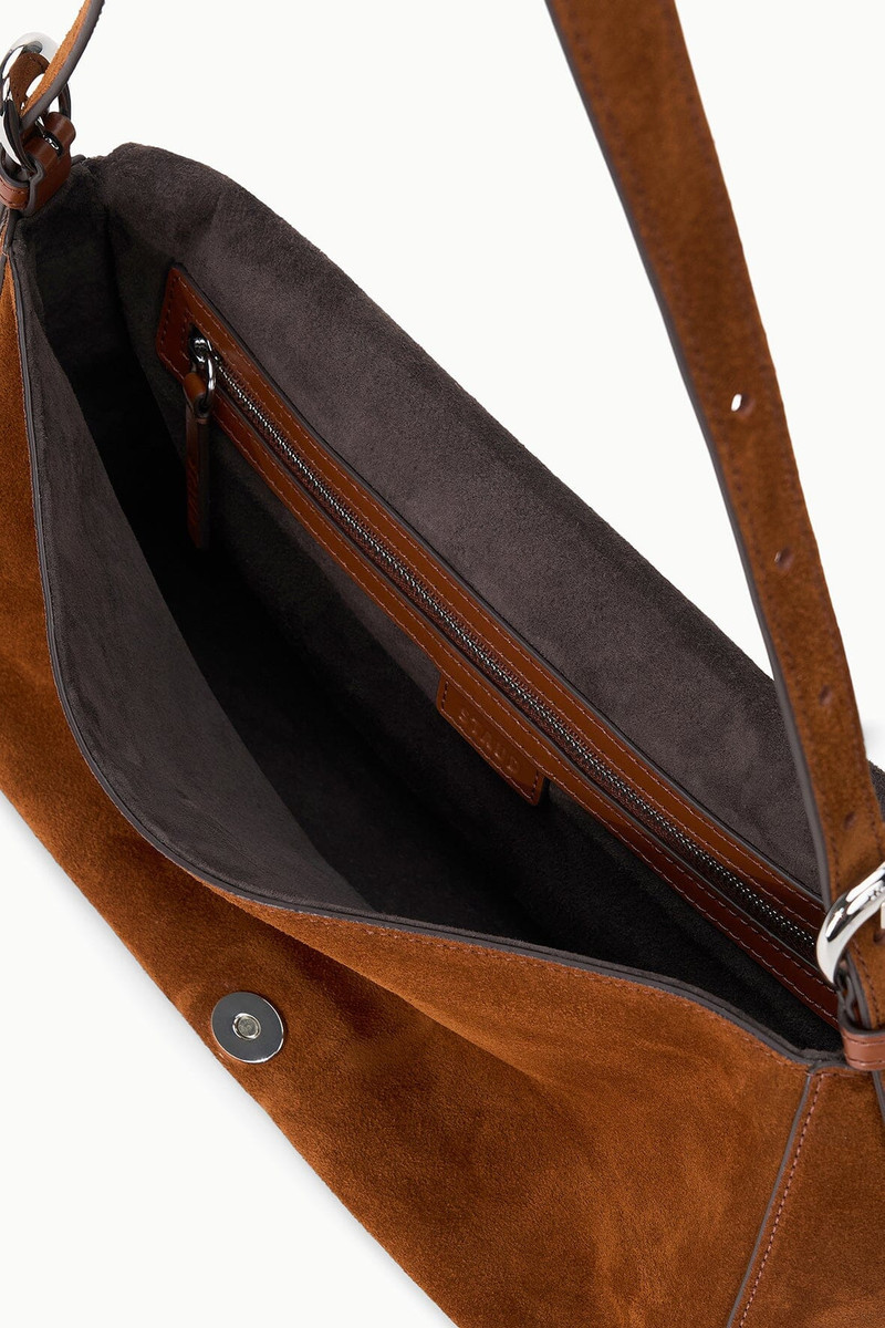 STAUD HARLOW MEDIUM BAG TABAC SUEDE 7