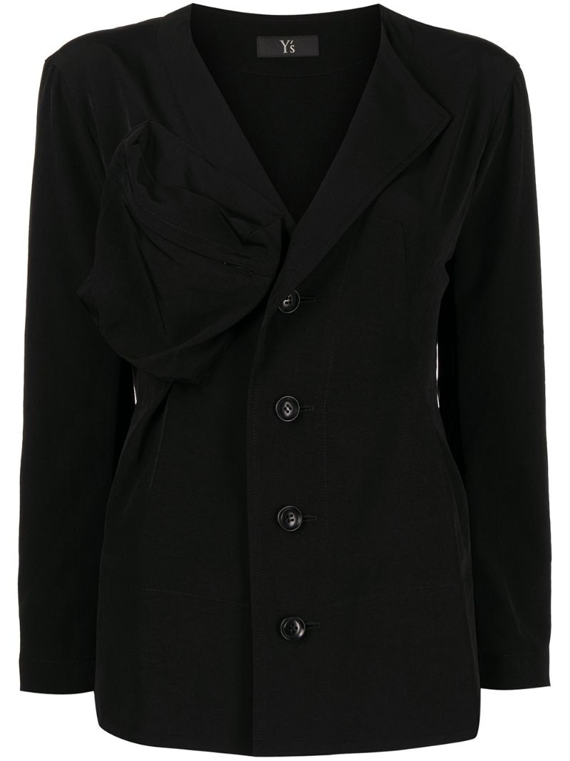 ruched-detail jacket - 1