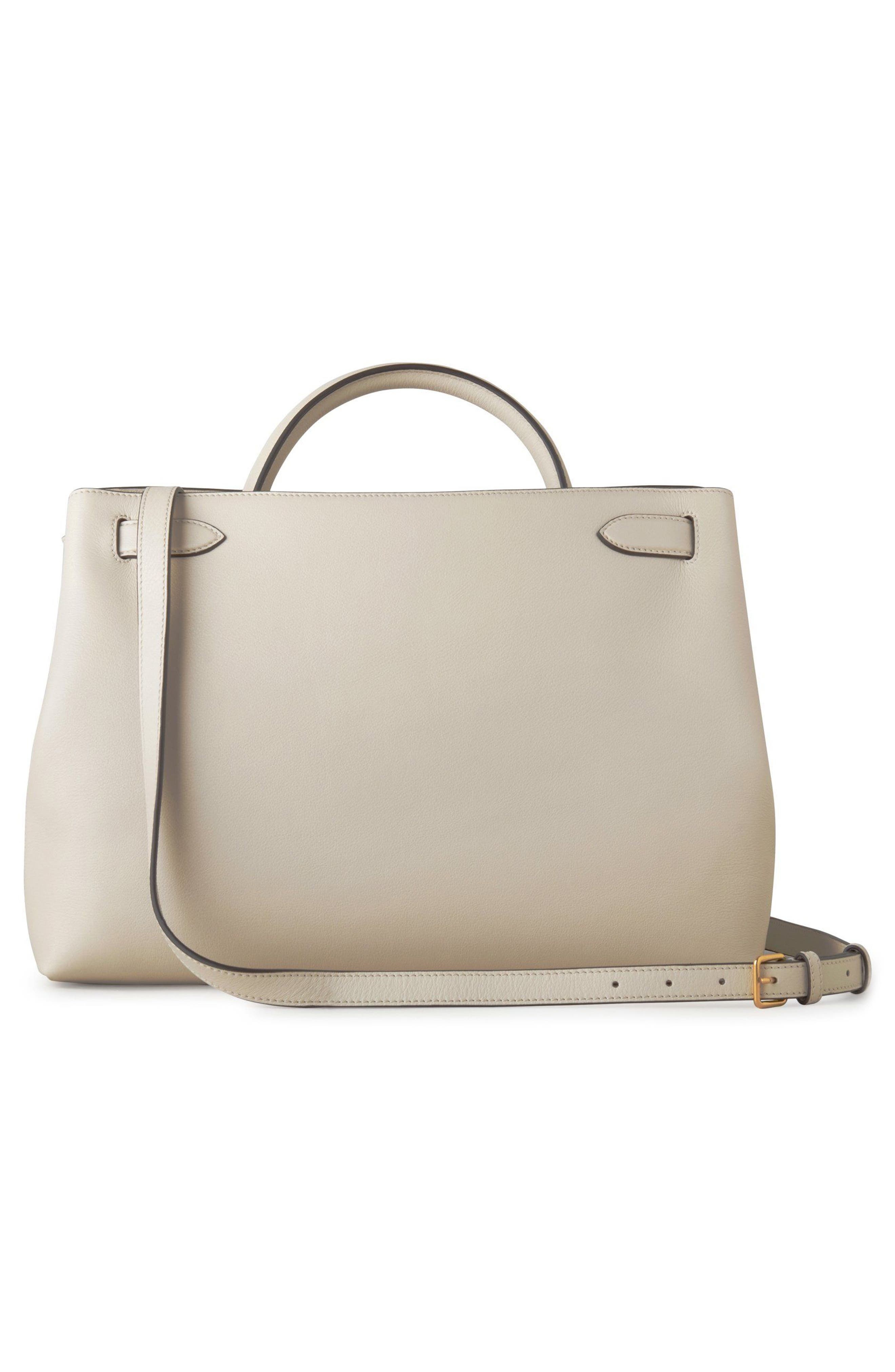 Mulberry Islington Silky Calfskin Leather Shoulder Bag in Chalk at Nordstrom - 3