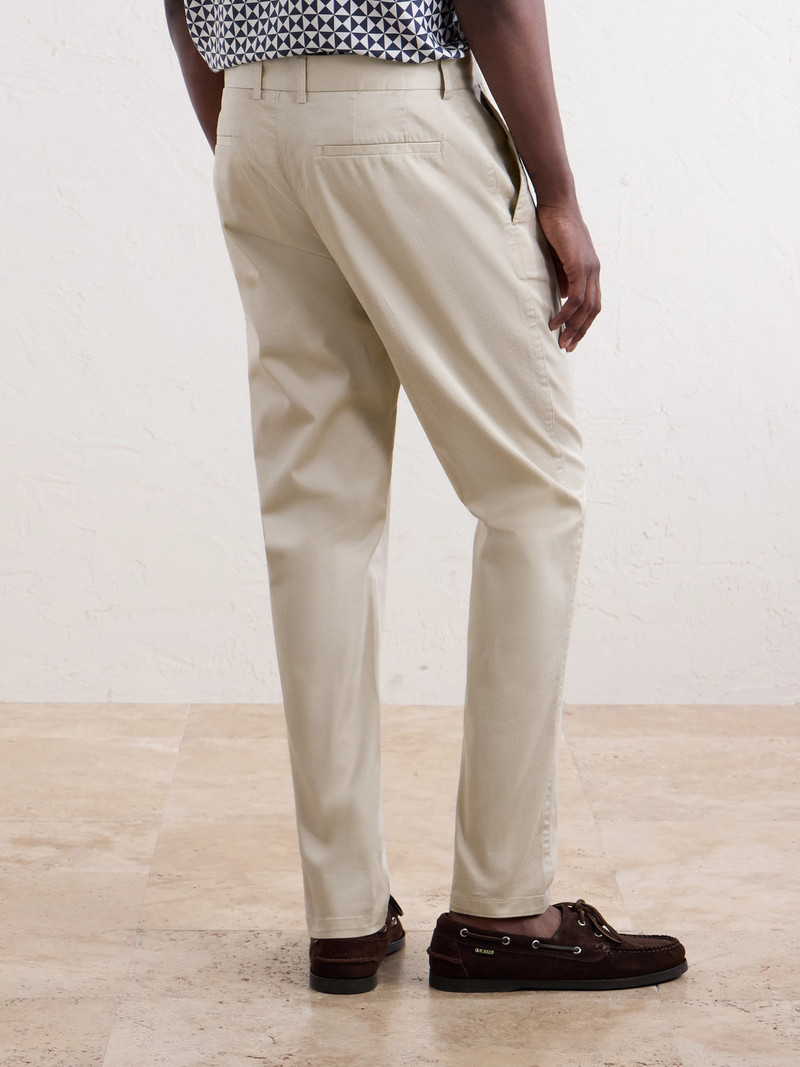 Straight-Leg Cotton-Blend Trousers 4