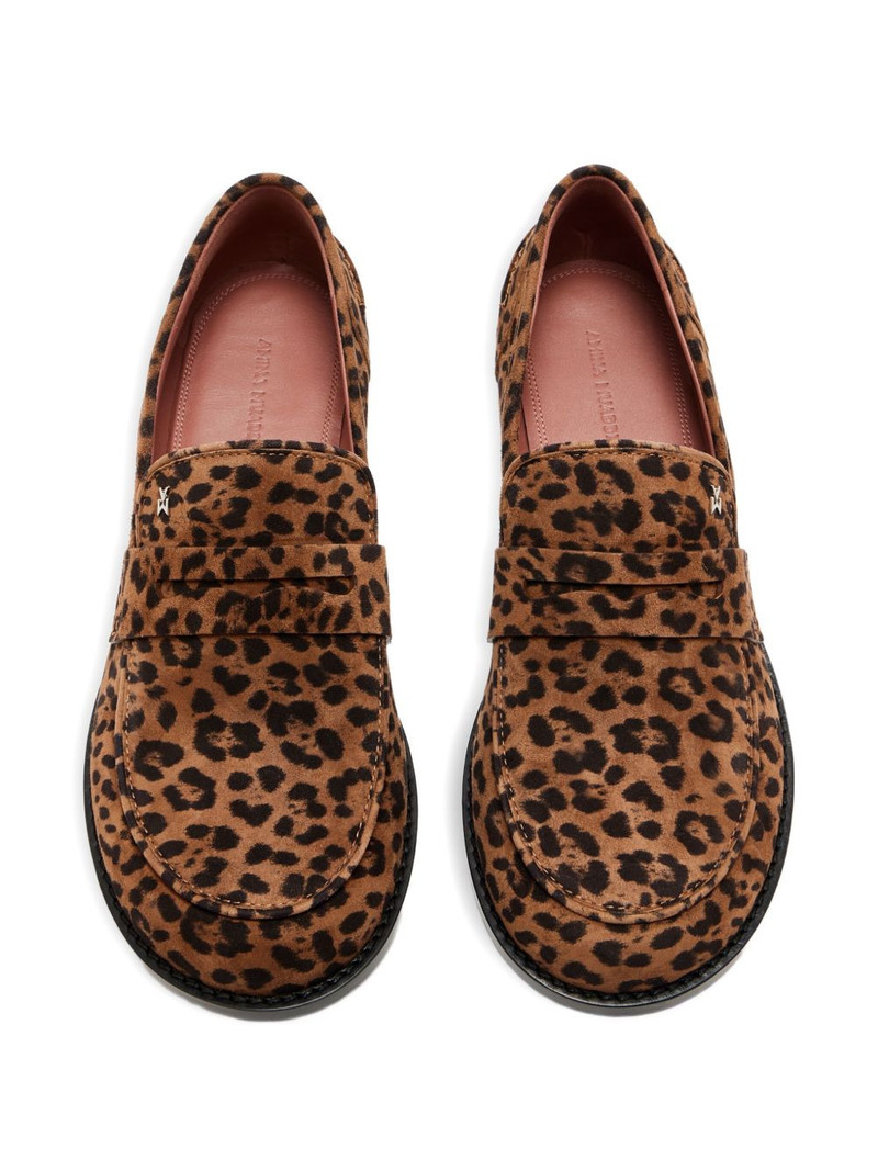 Amina Muaddi Tilda leopard-print loafers outlook