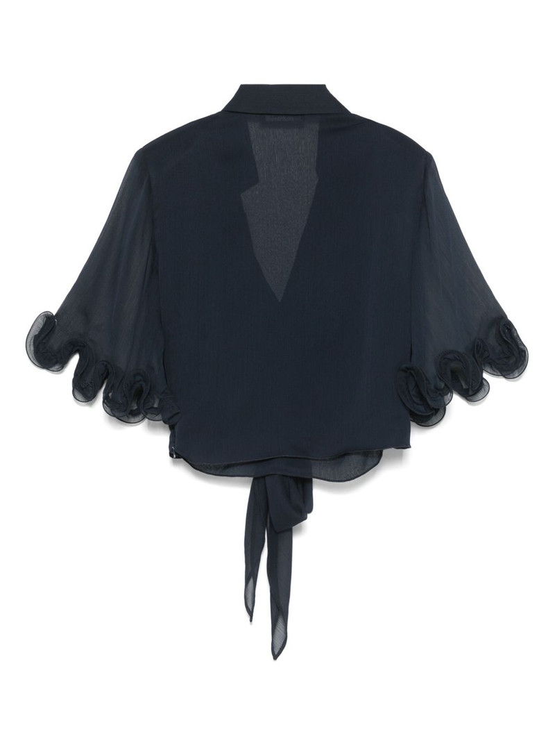 ROTATE chiffon tied top outlook