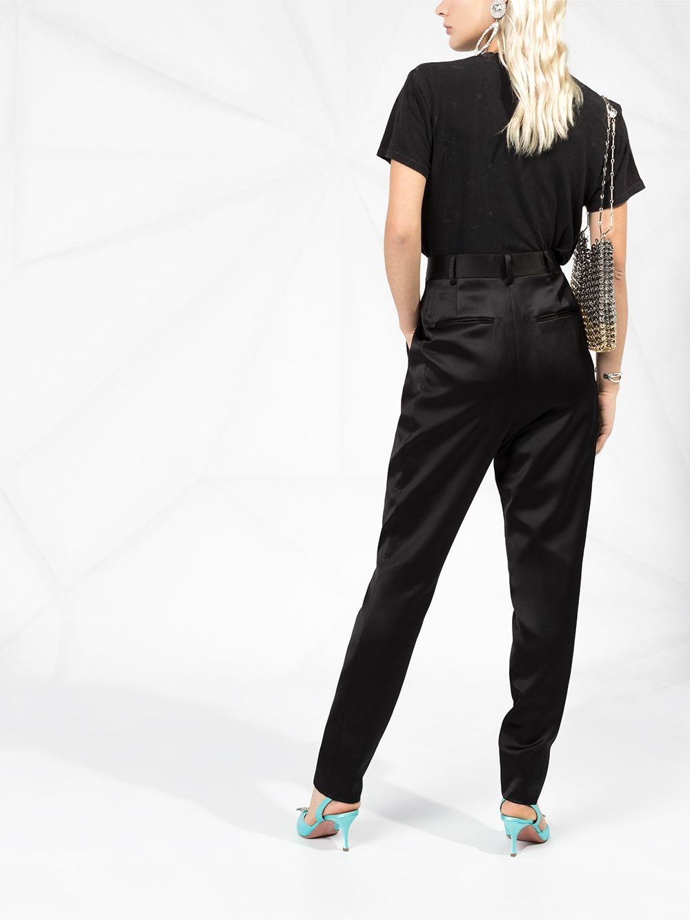 high-waisted tapered trousers - 6