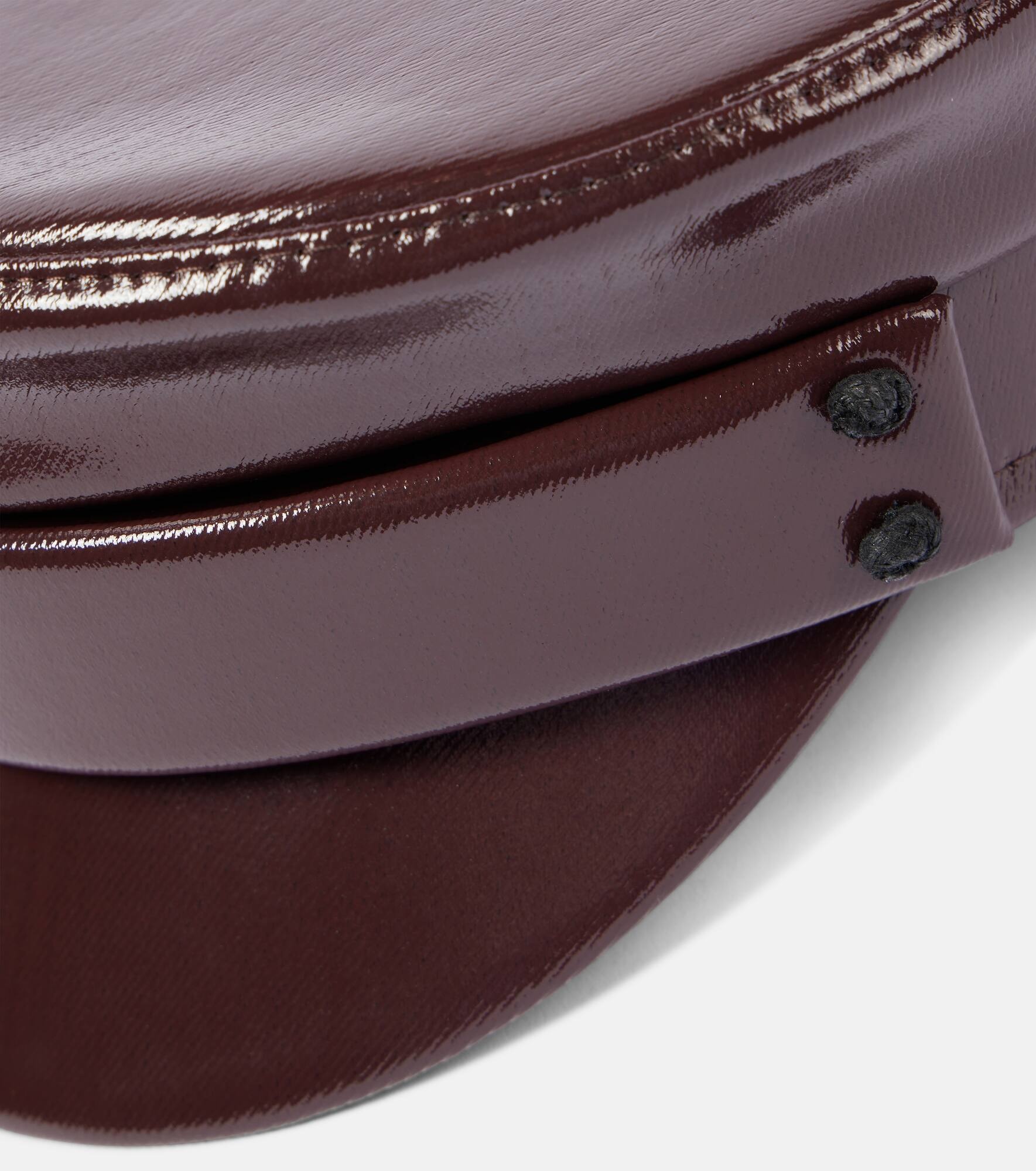 Faux leather newsboy cap - 4