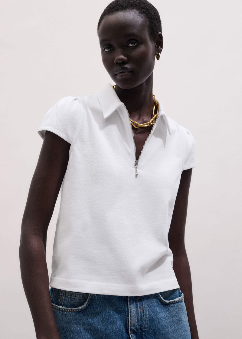 Cap Sleeve Polo Tee 1