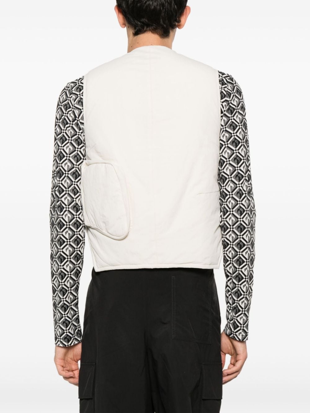 multi-pocket padded gilet - 4