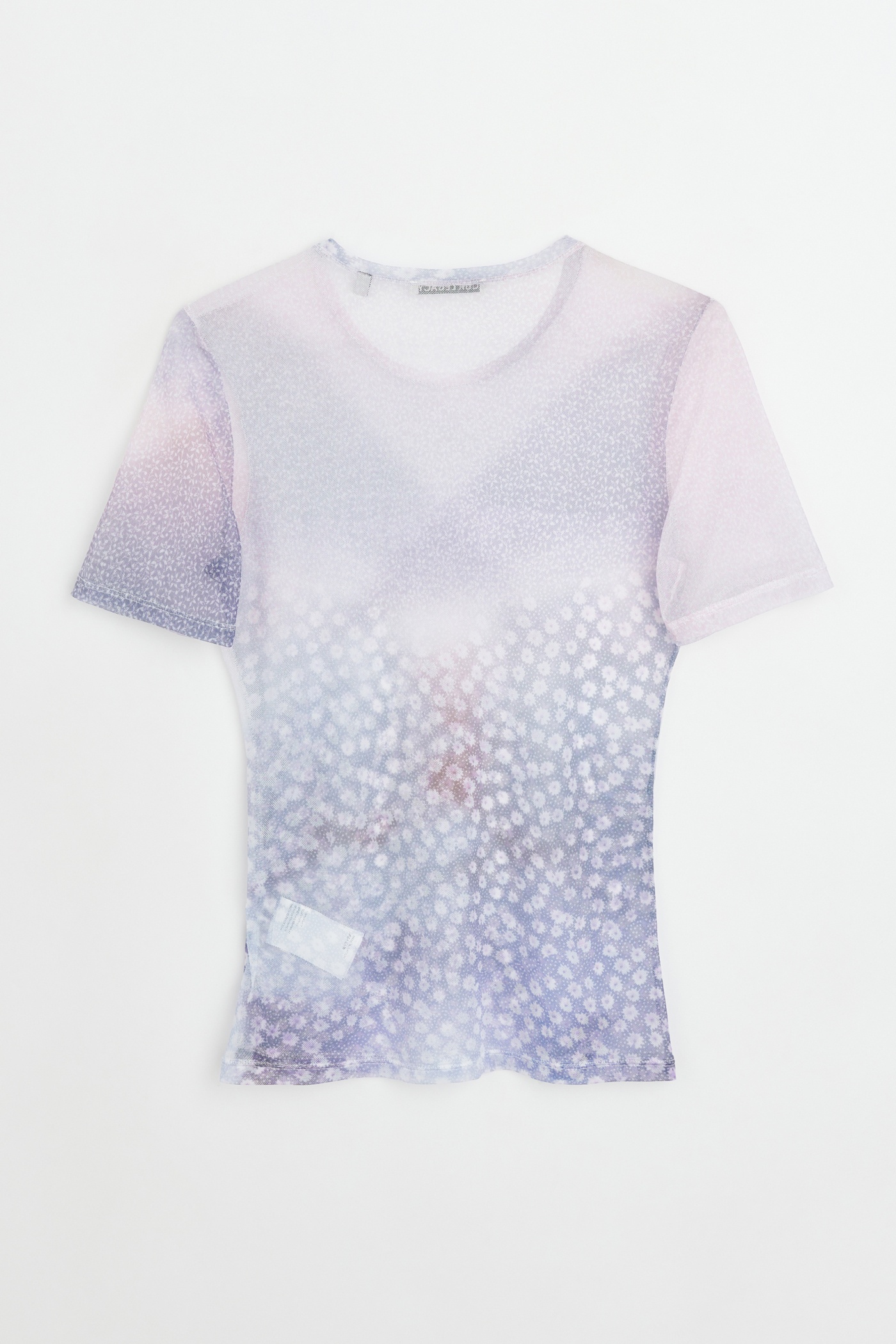 Super Slim T-Shirt Light Flowers Print - 6