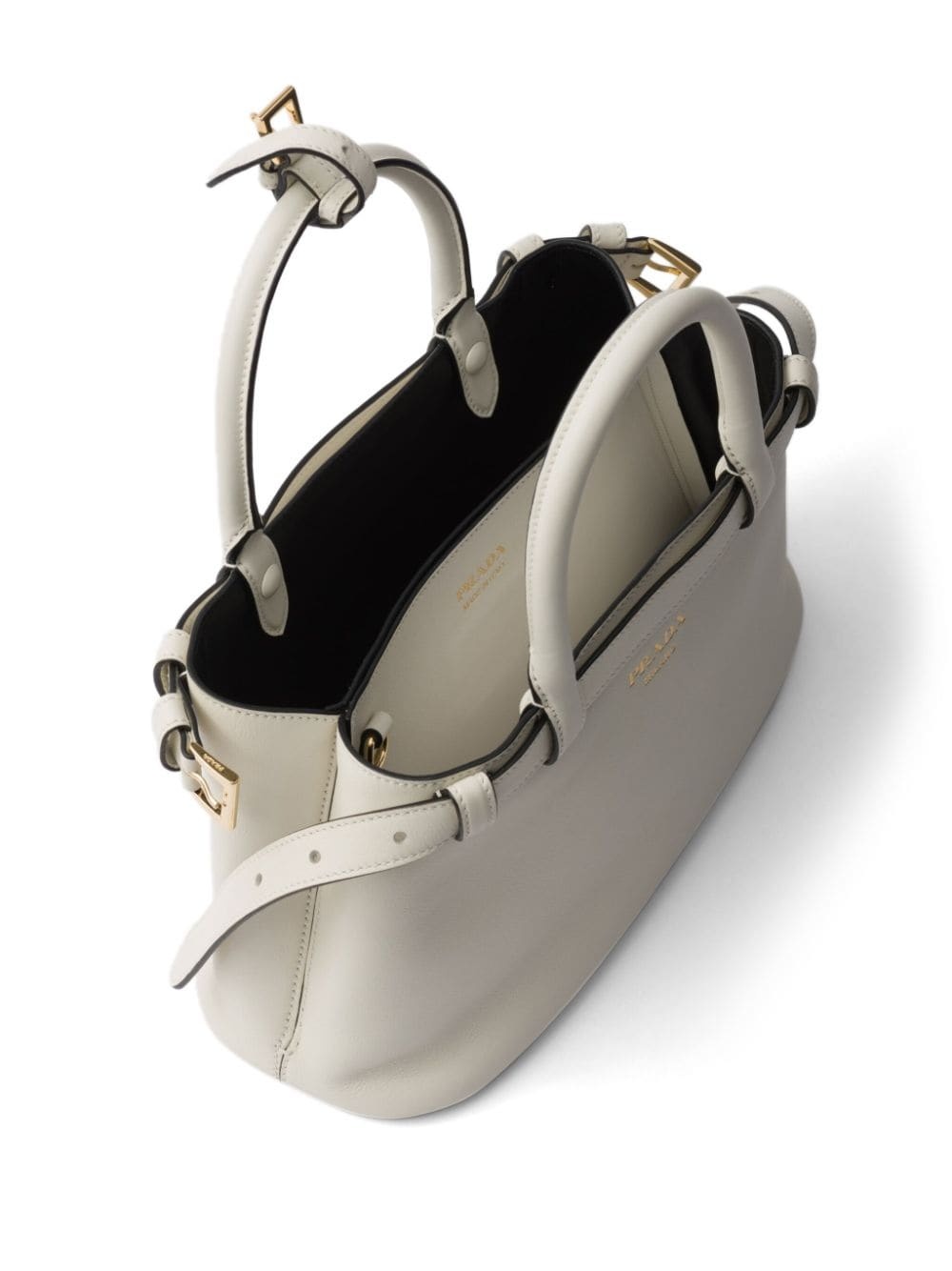 small belted leather handbag - 6