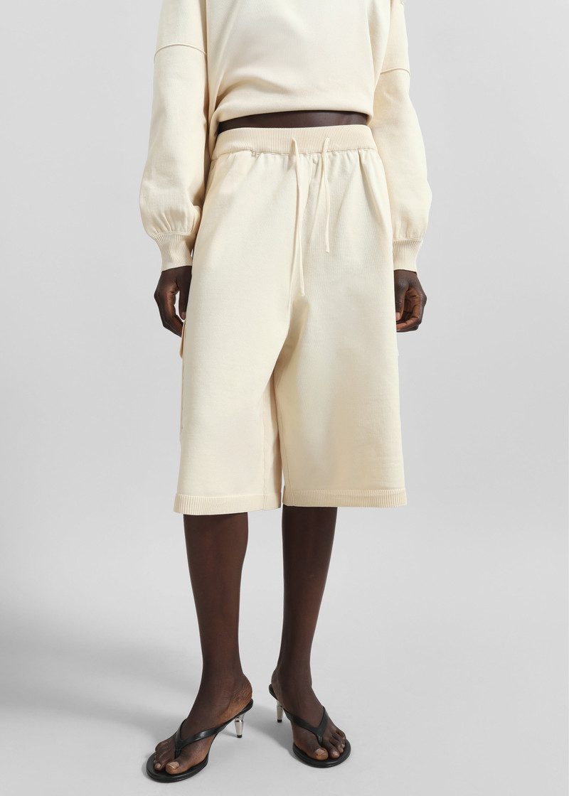 Wesra Knit Bermuda Shorts - Ecru 7