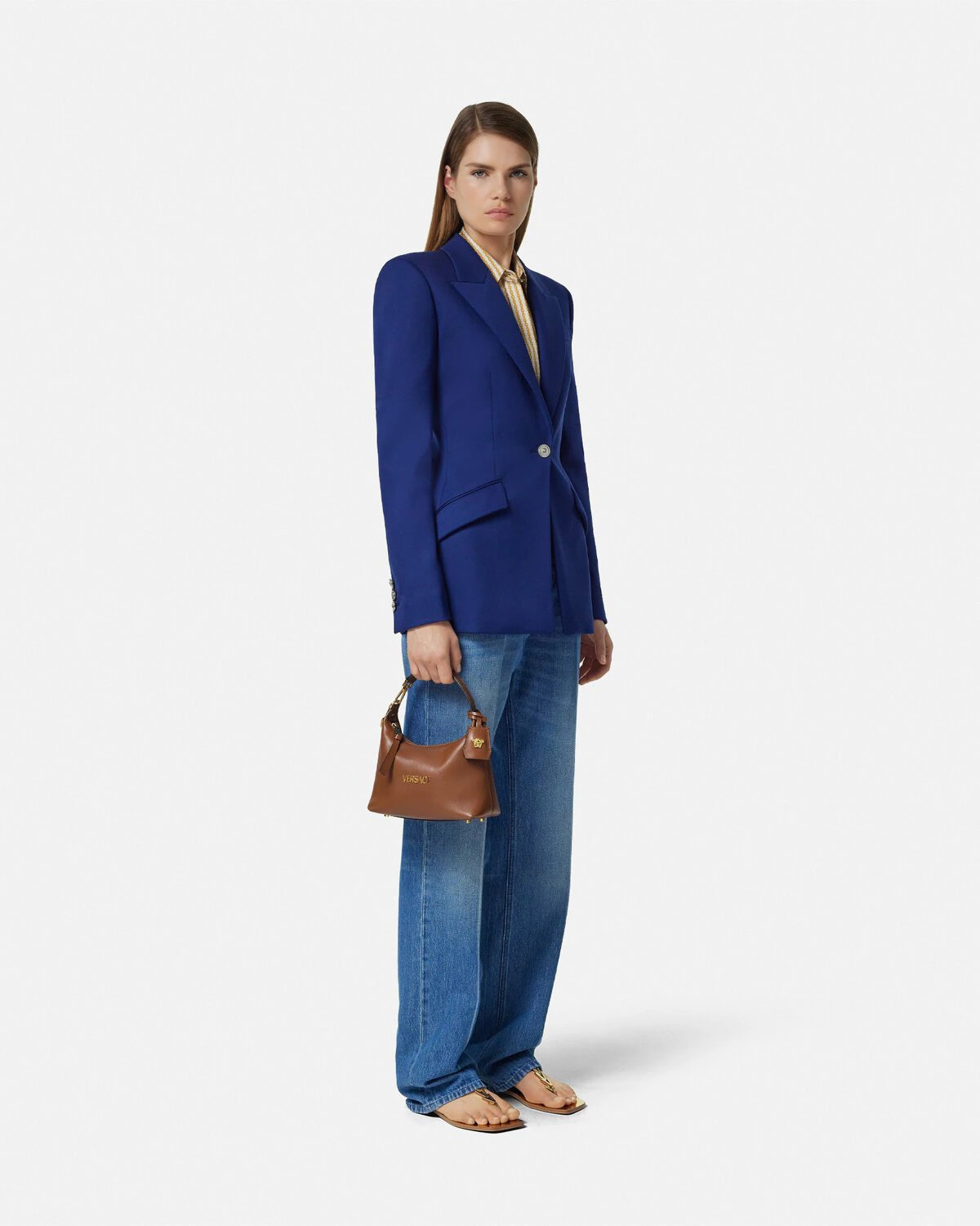 Versace Tag Hobo Handbag - 3