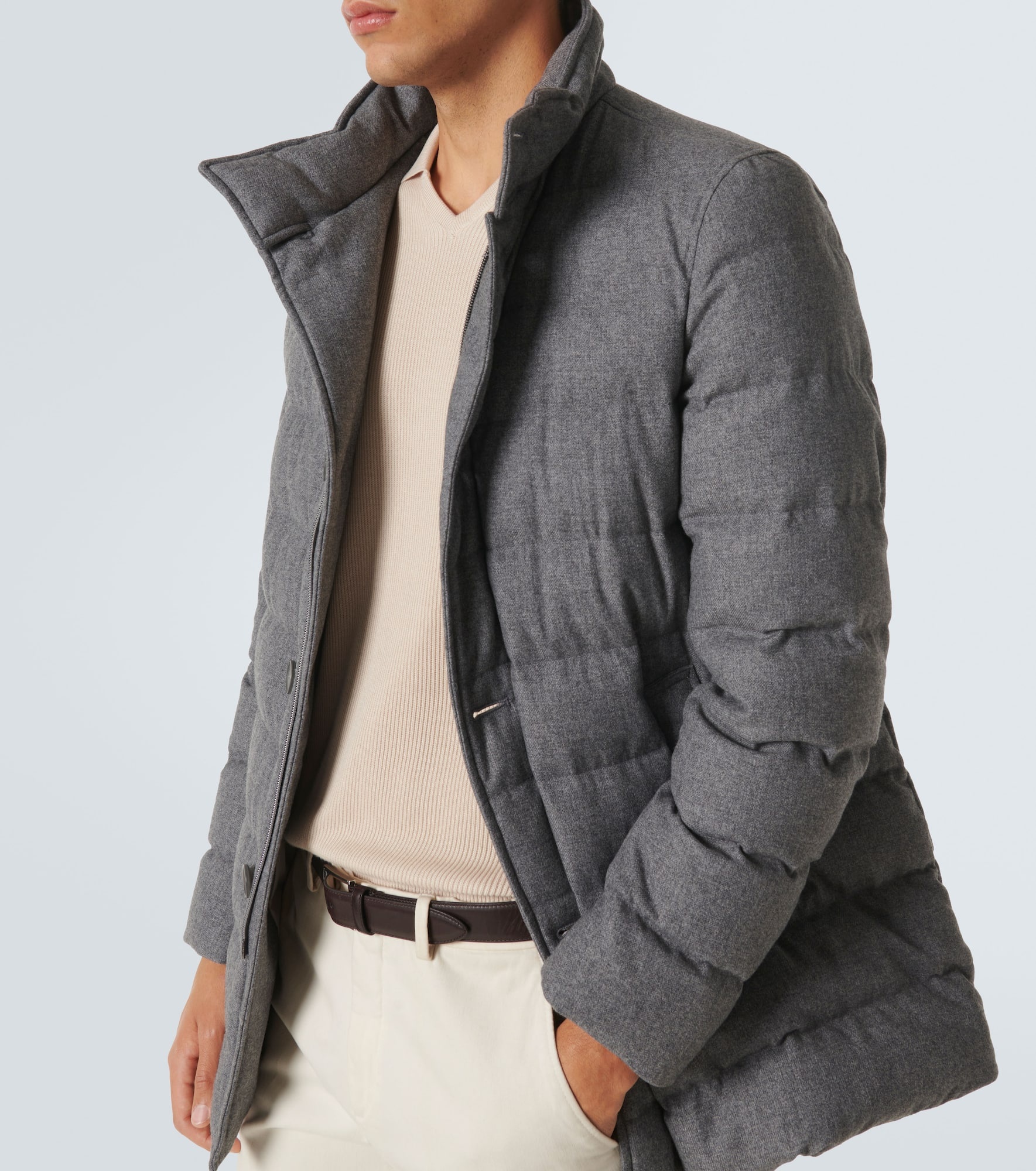 Cashmere-blend puffer jacket - 5