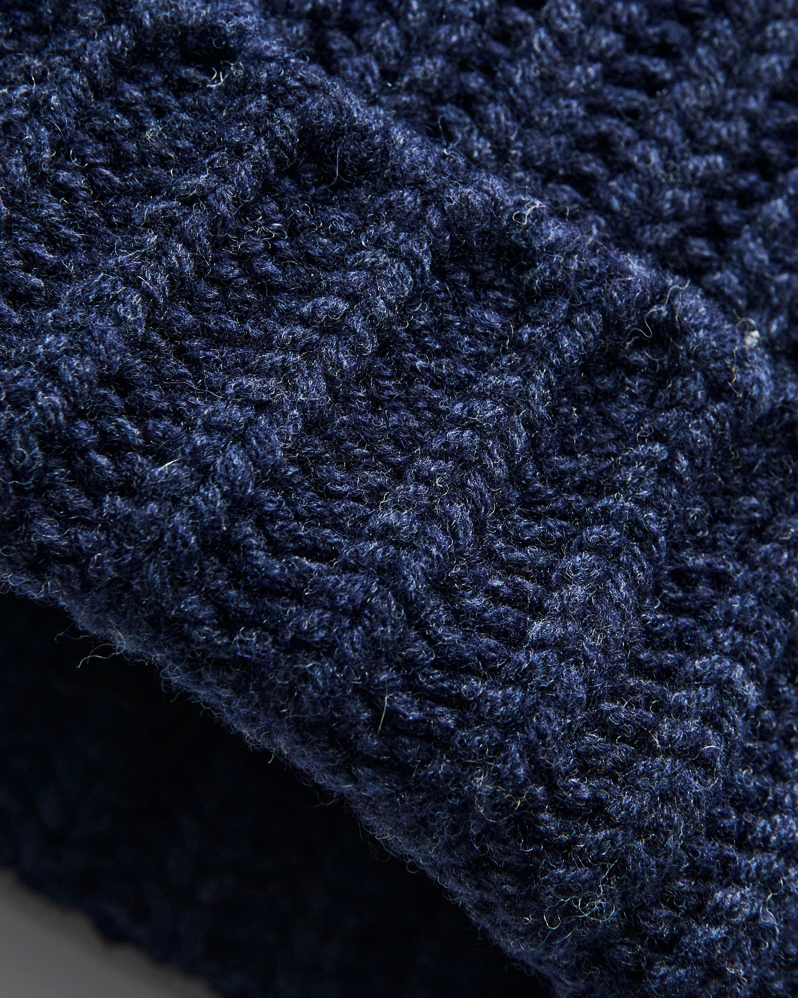 "Brain Freezer" Wool Beanie in Navy - 2