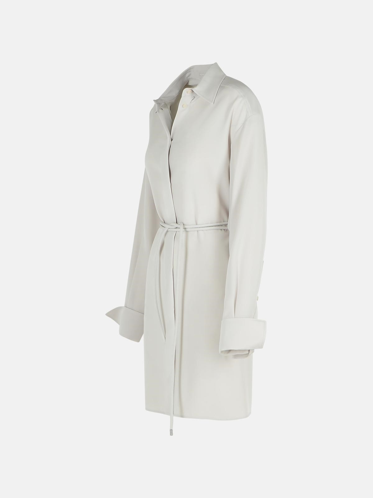 'EOLIE' GREY SILK DRESS - 2