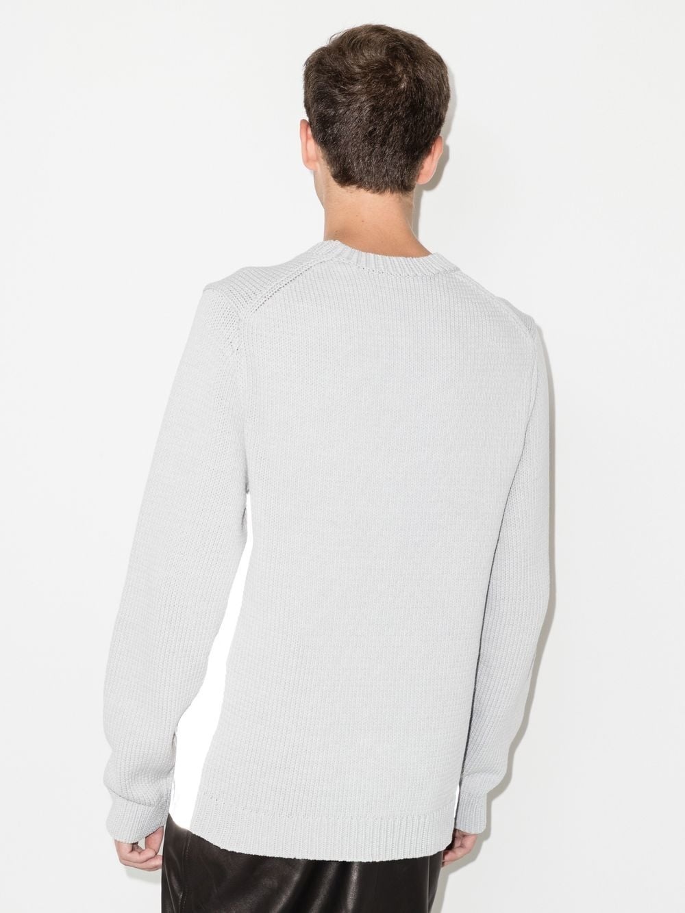 ribbed-knit panelled jumper - 3