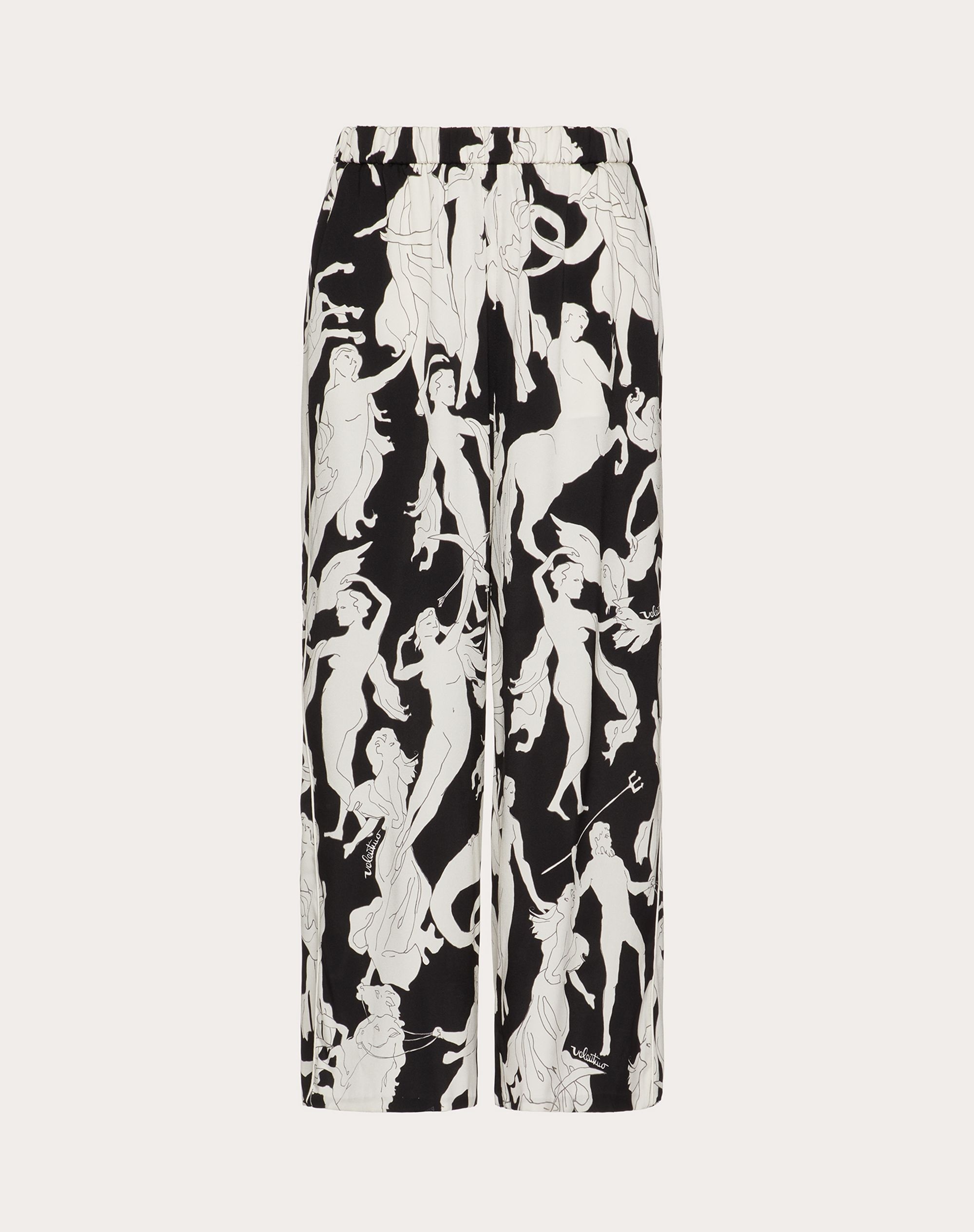 PRINTED STRETCH TWILL PANTS - 1