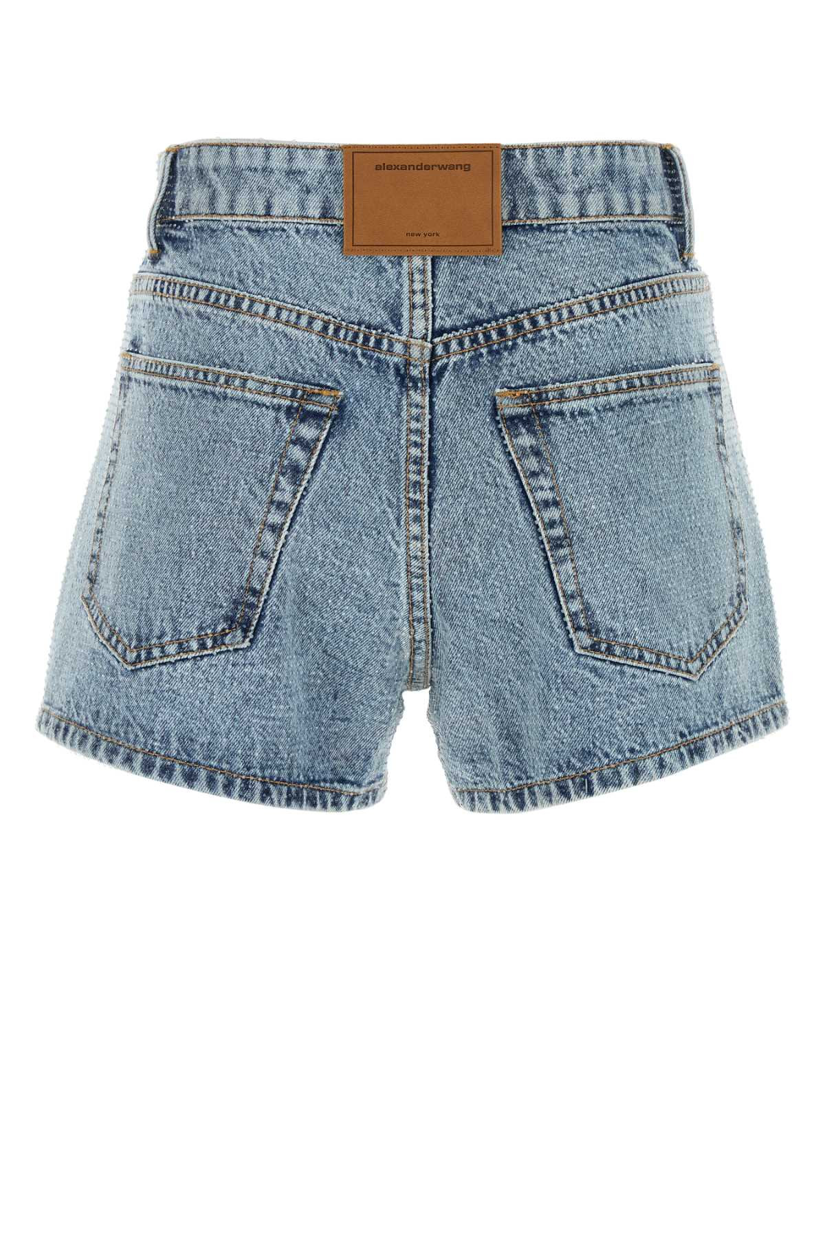 Alexander Wang Women Embellished Denim Shorts - 2