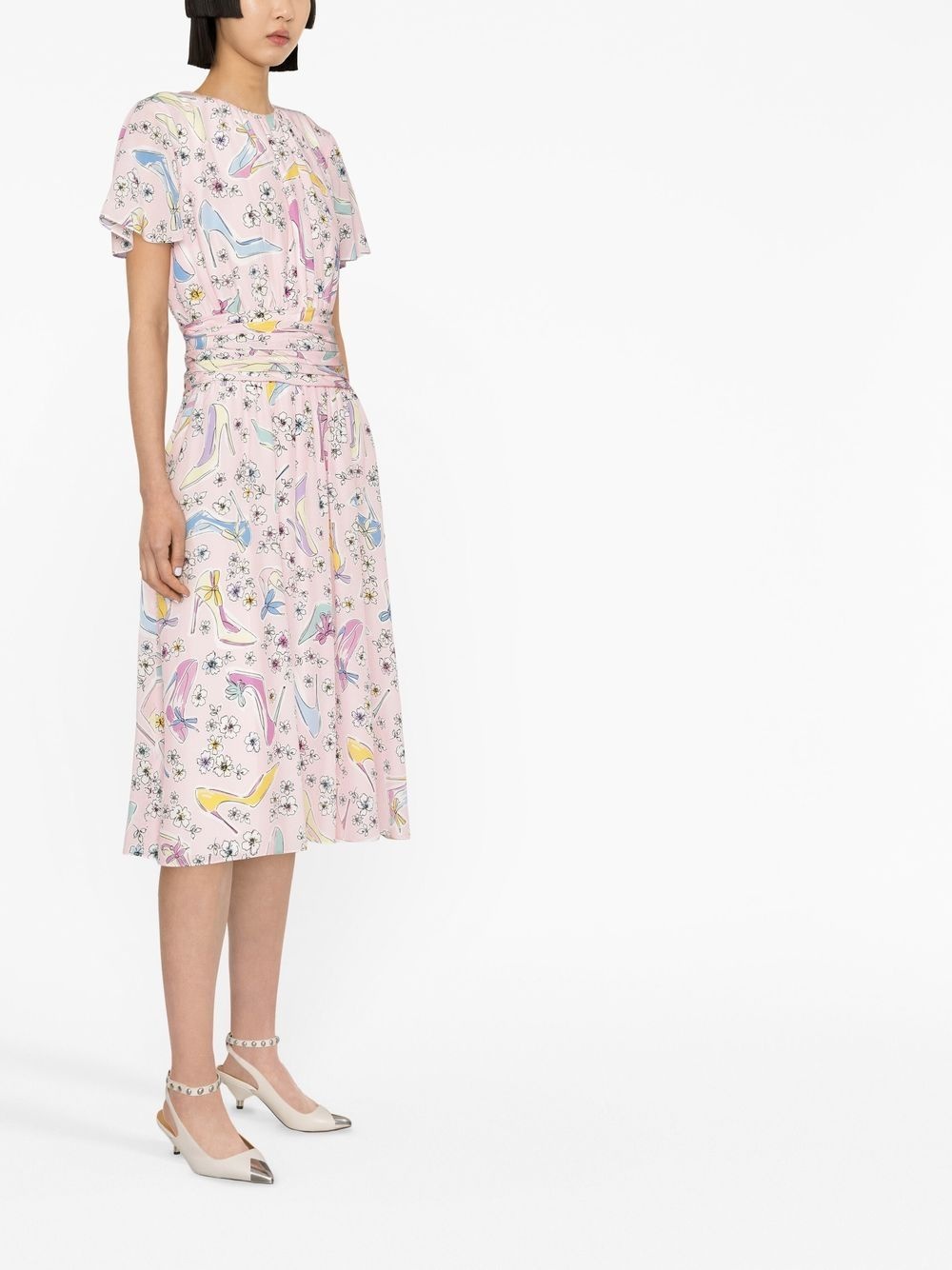 graphic-print dress - 3
