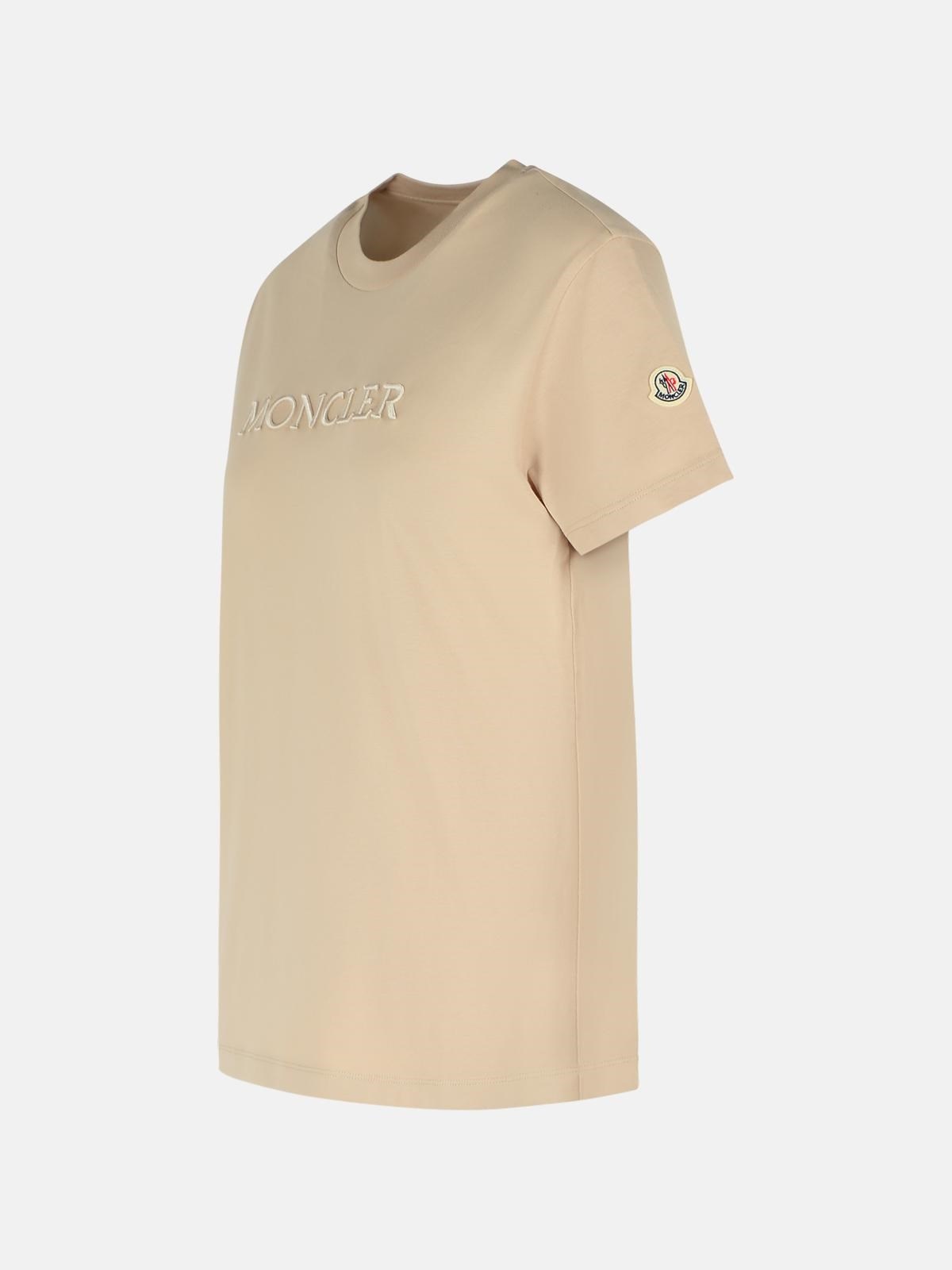 BEIGE COTTON T-SHIRT - 2
