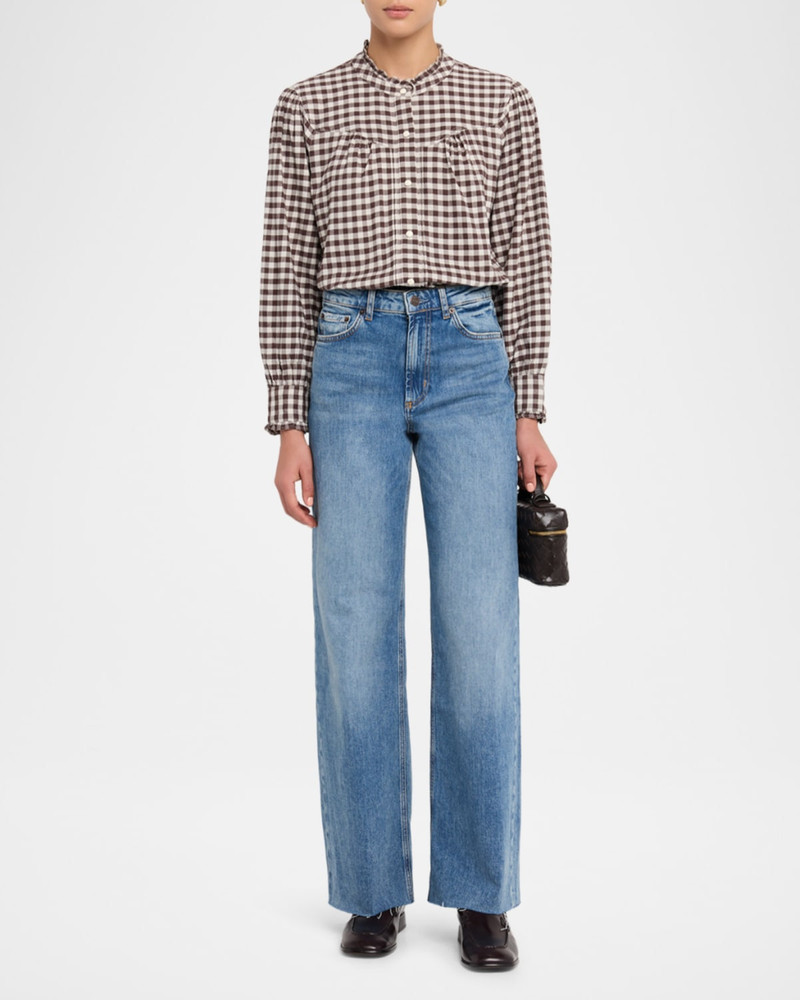 Rails Alanna Check Long-Sleeve Blouse outlook