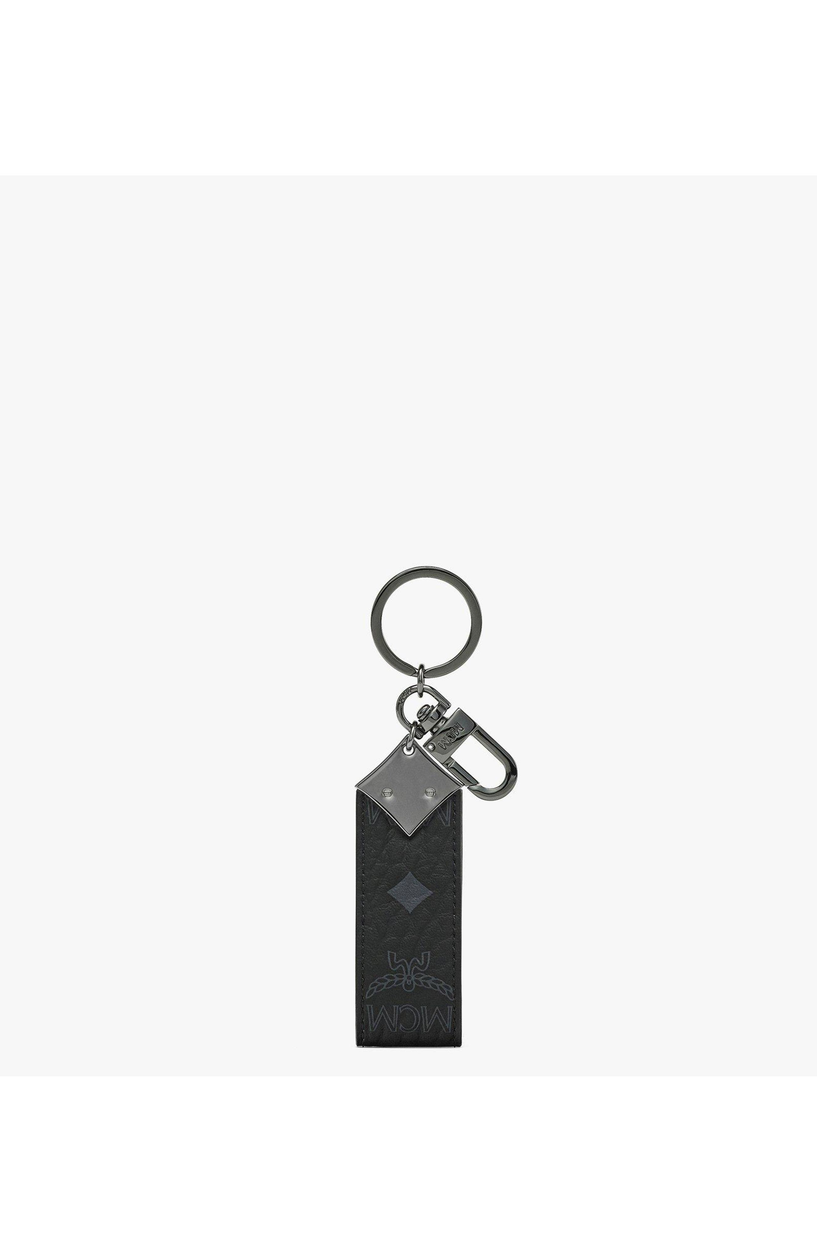 MCM Aren Diamond Logo Key Holder in Visetos in Black at Nordstrom - 2