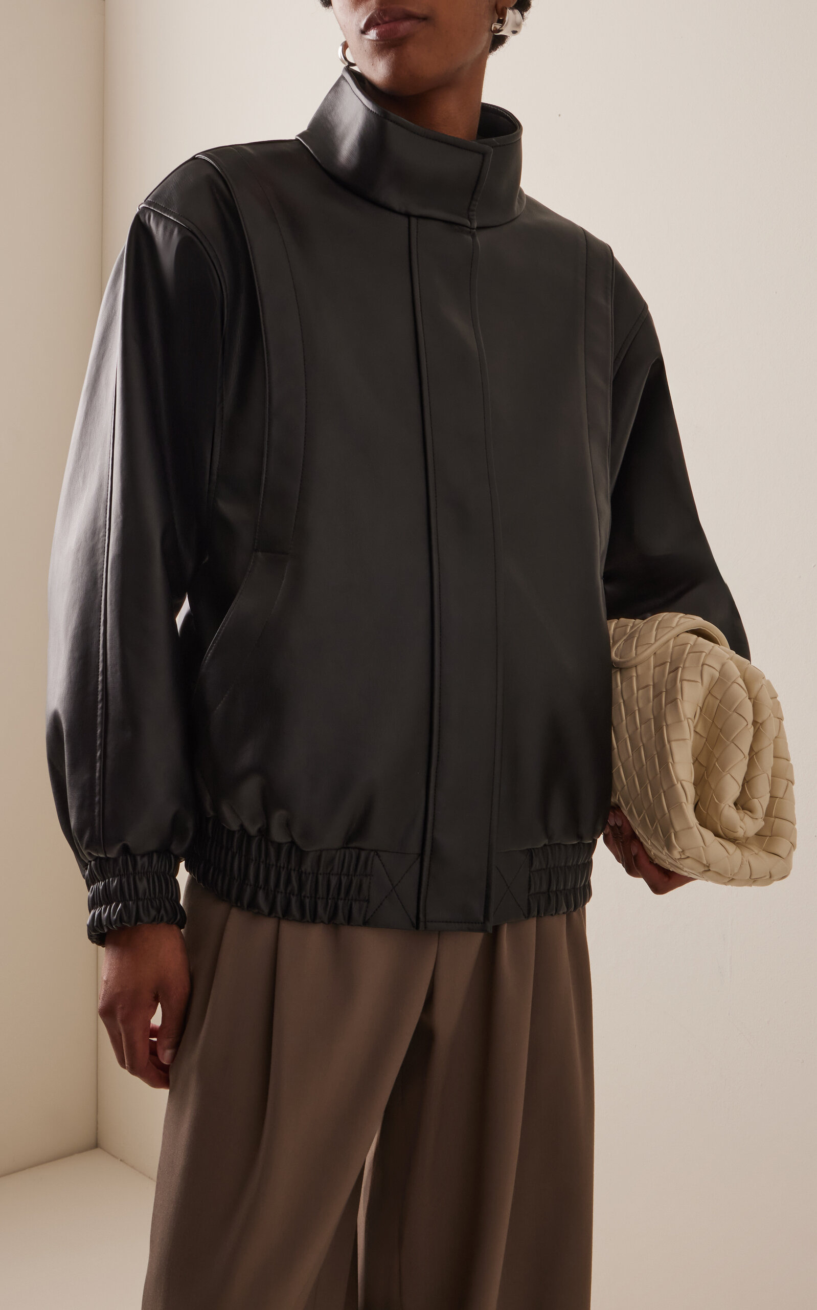 Brooklyn Panelled Bomber Jacket black - 3