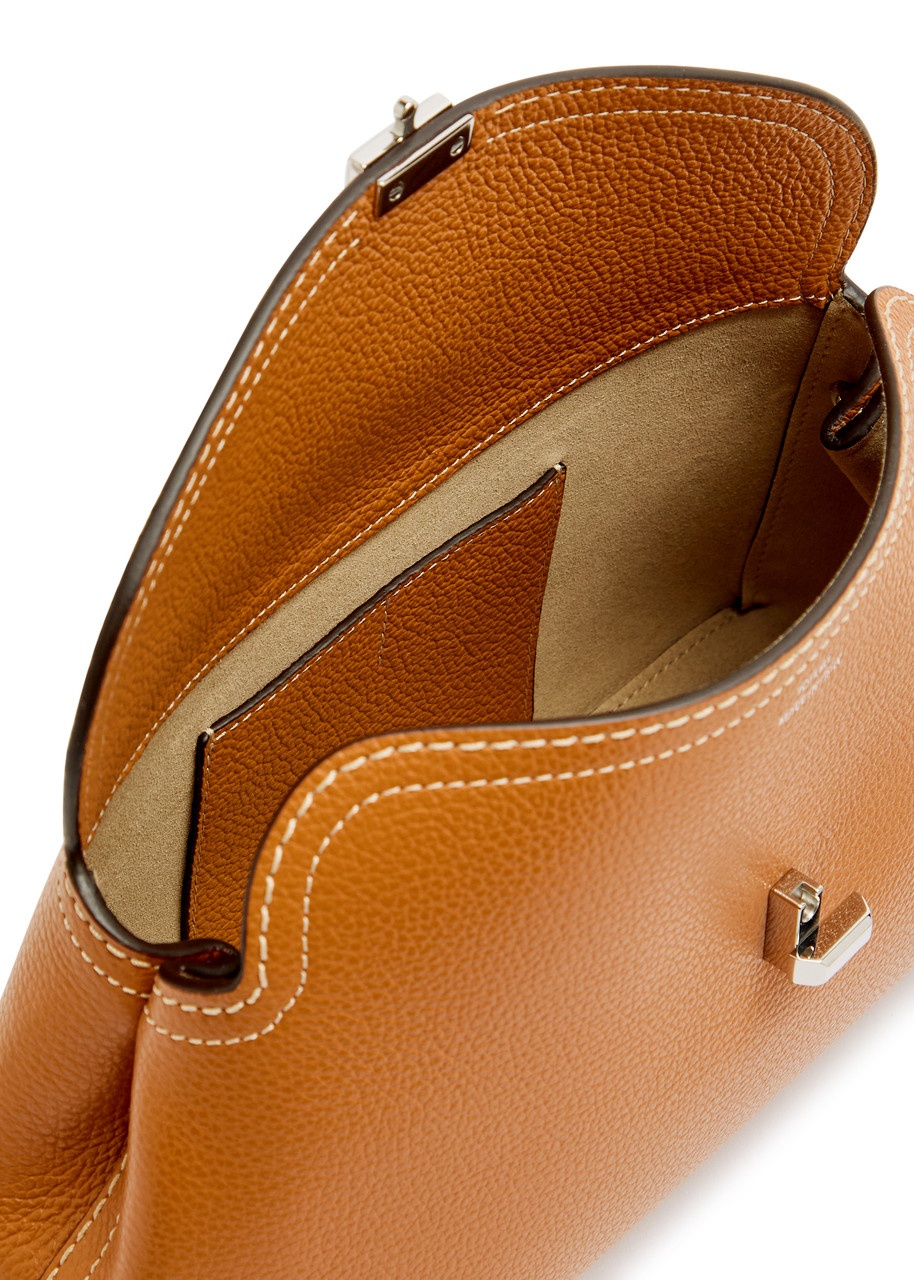 Toteme T-lock Grained Leather Clutch - 4