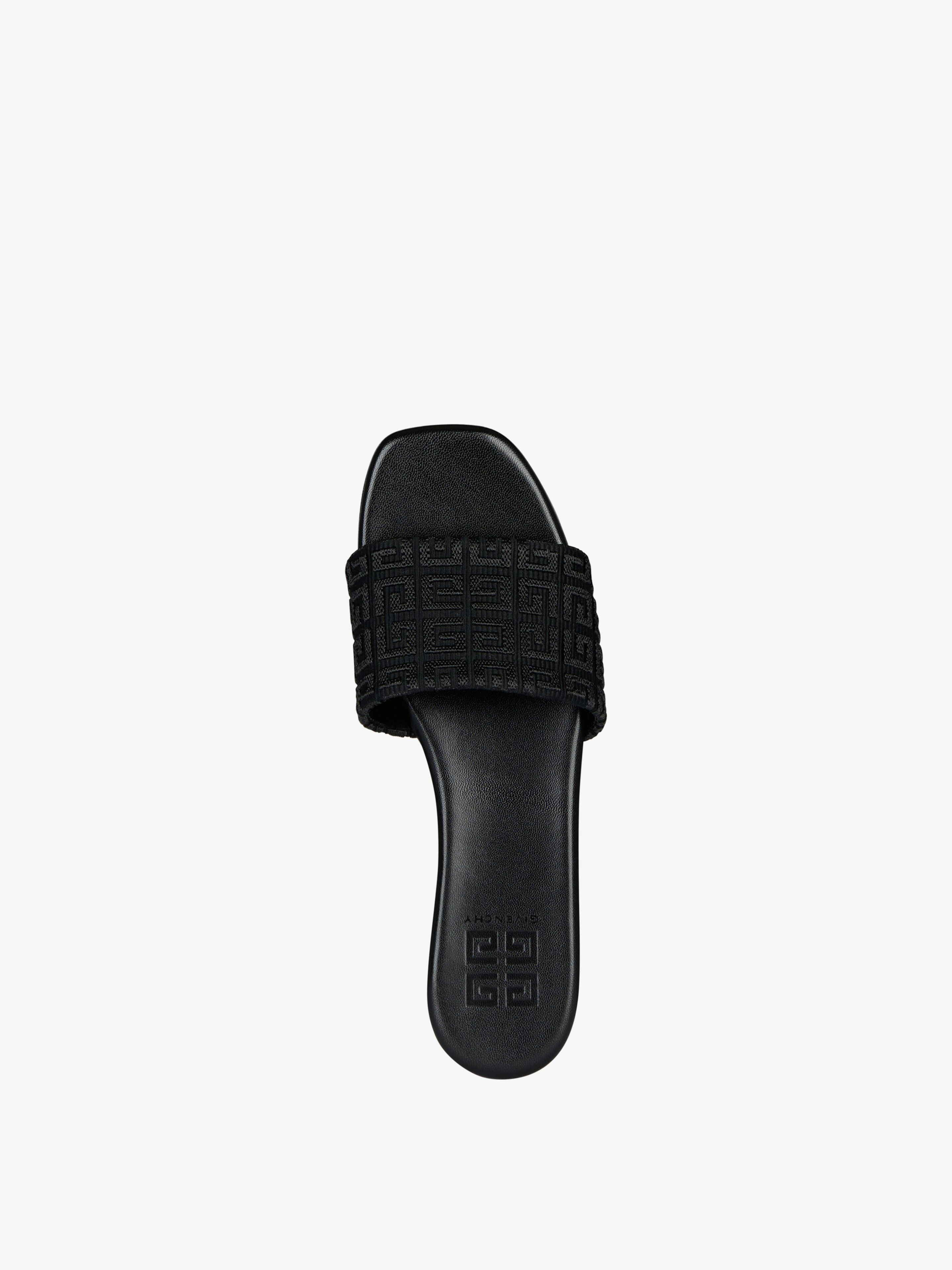 4G FLAT MULES IN EMBROIDERED CANVAS - 4