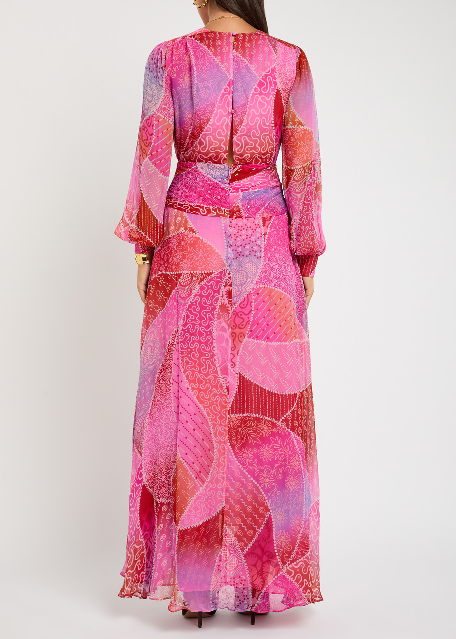 Rixo Meera Patterned Silk-chiffon Midi Dress - 3