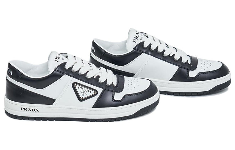 (WMNS) PRADA Downtown Leather Sneakers 'White Black ' 1E792M_3LKG_F0964_F_030 - 4