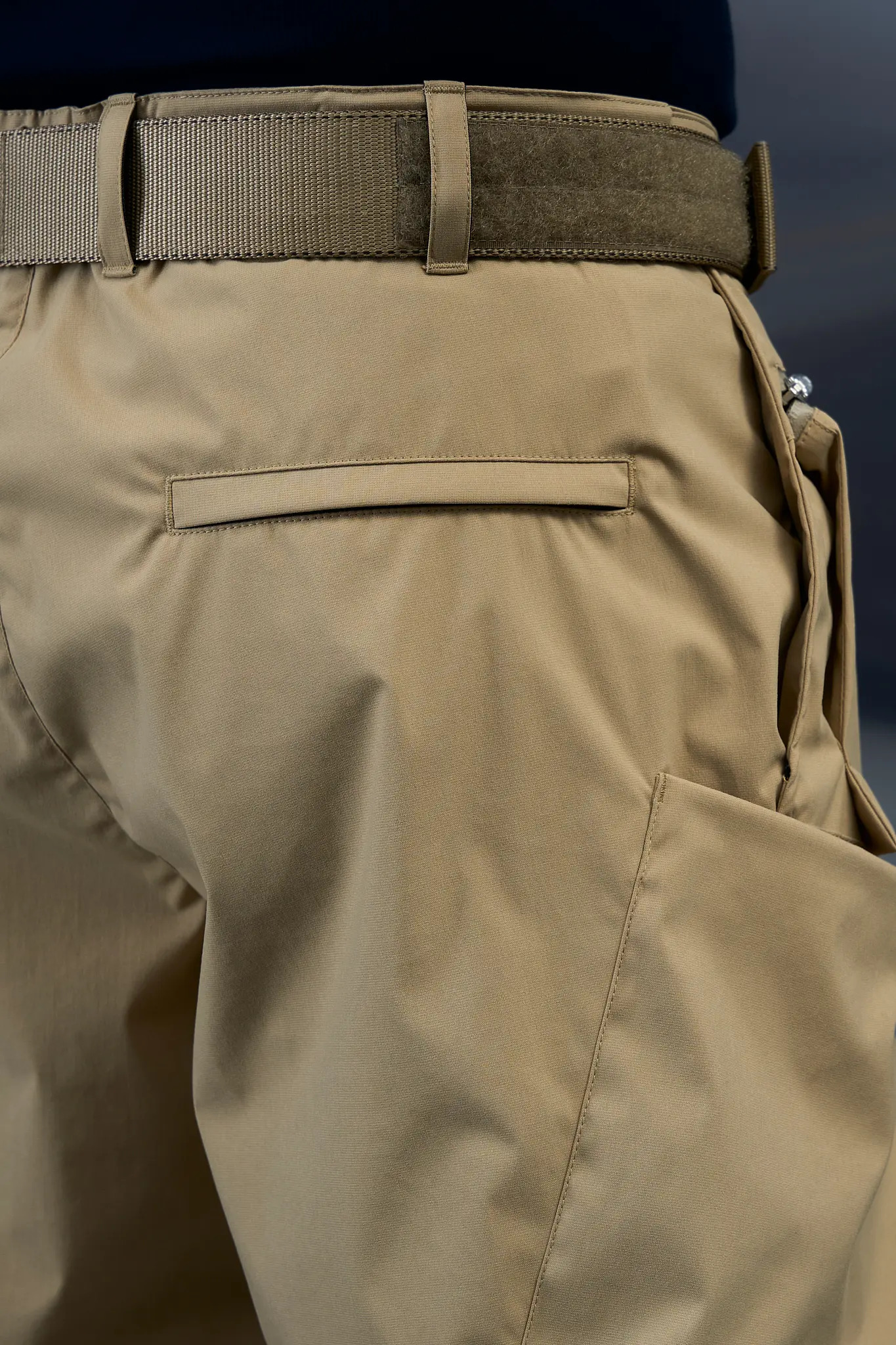 P45A-E Encapsulated Nylon Single Pleat Cargo Trouser Khaki - 19