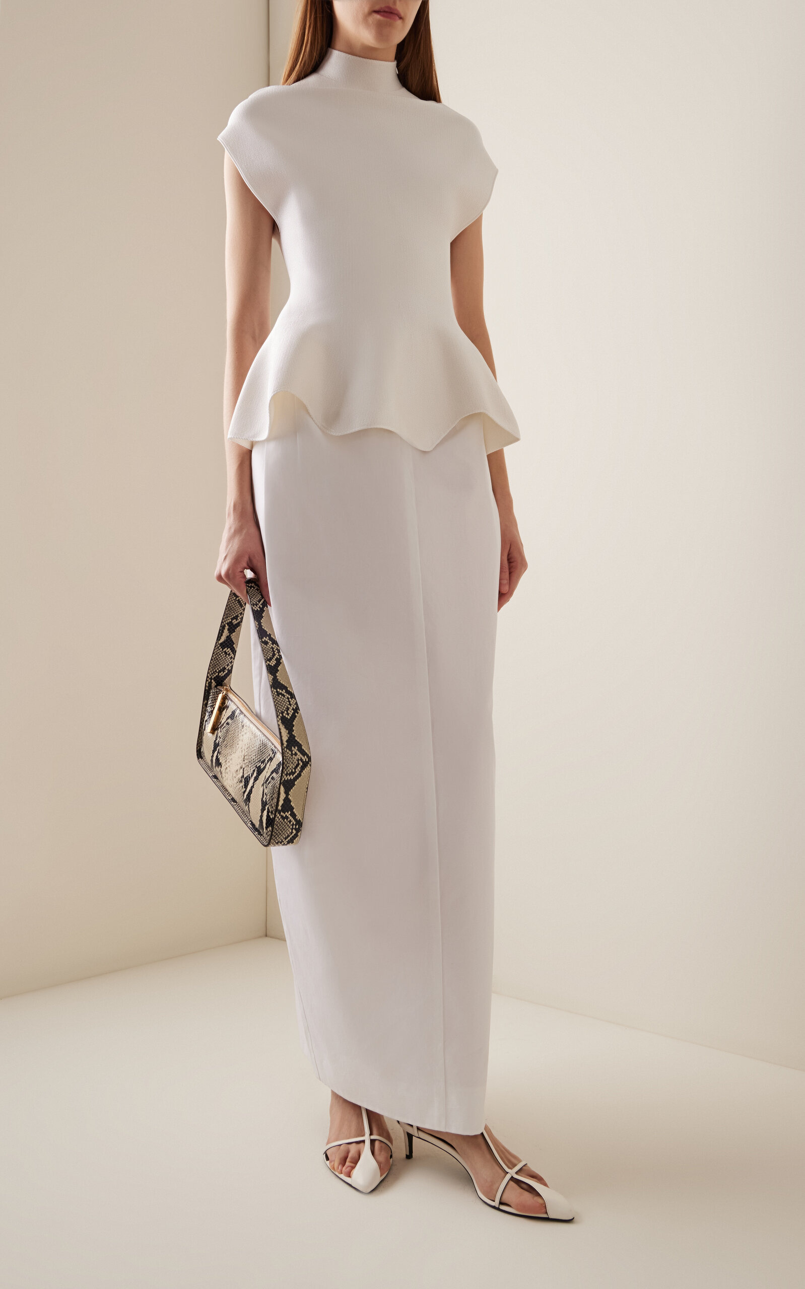 Bella T-Strap Leather Sandals white - 4
