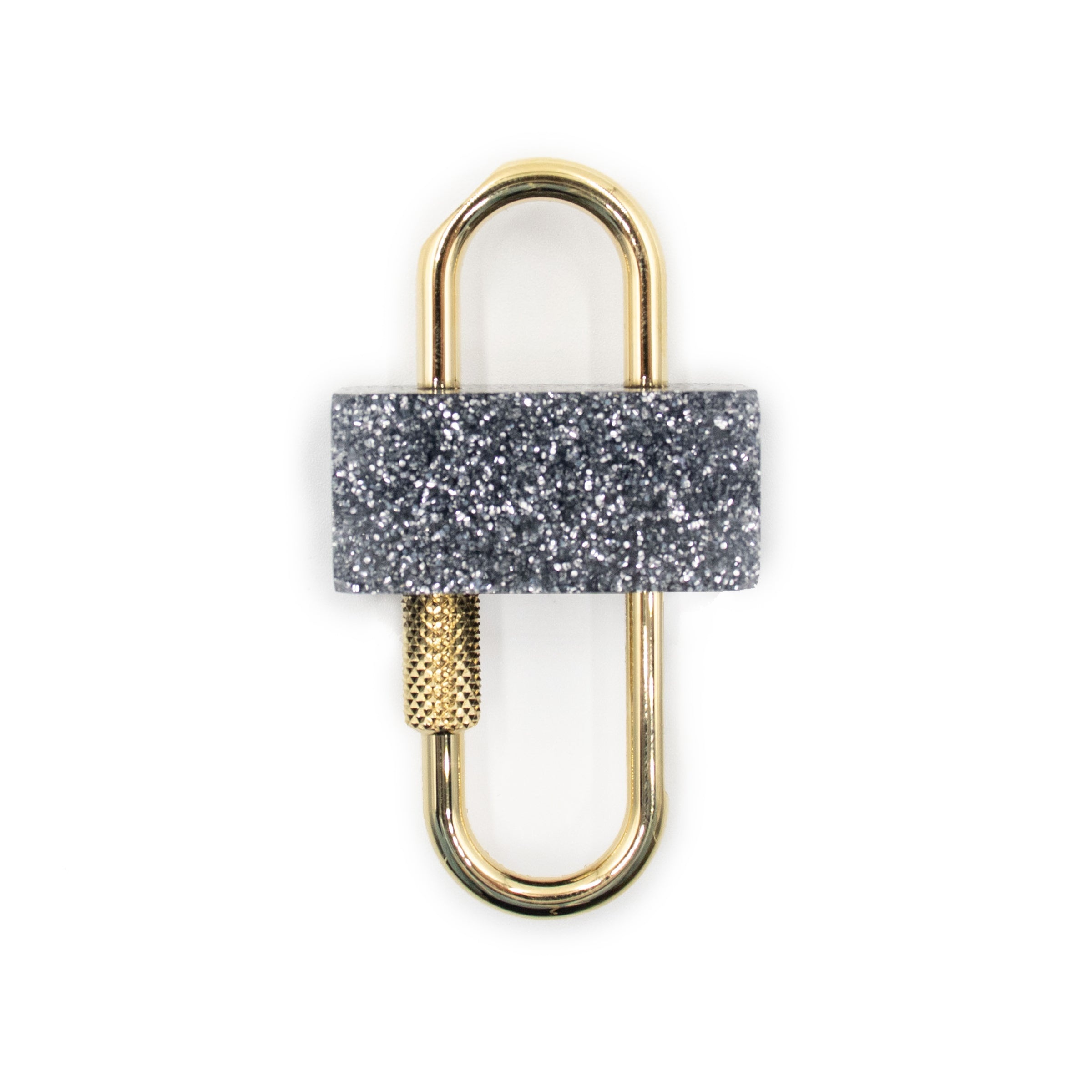 Small U Padlock Plexi & Metal in Gold - 1