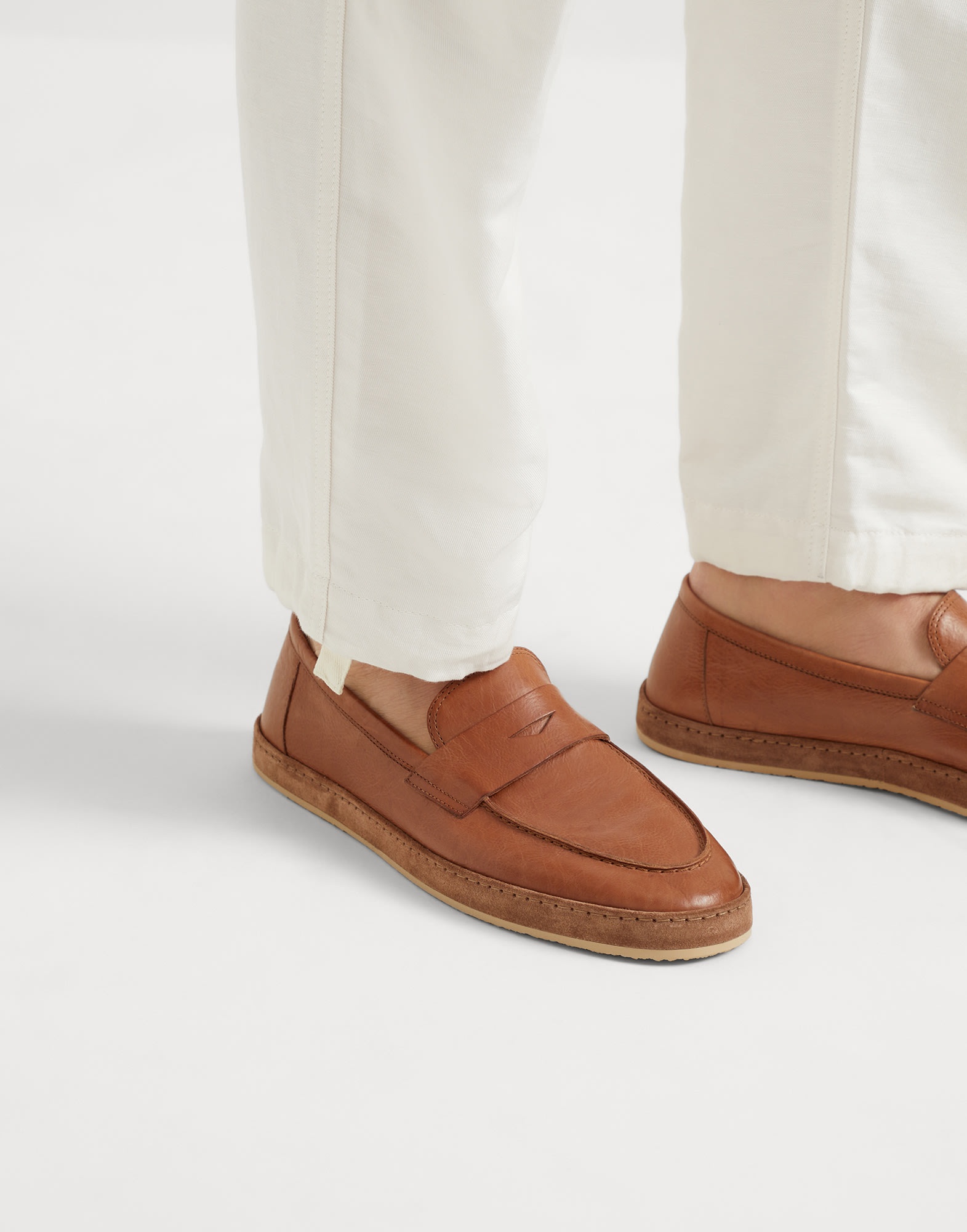 Soft calfskin loafer sneakers - 4