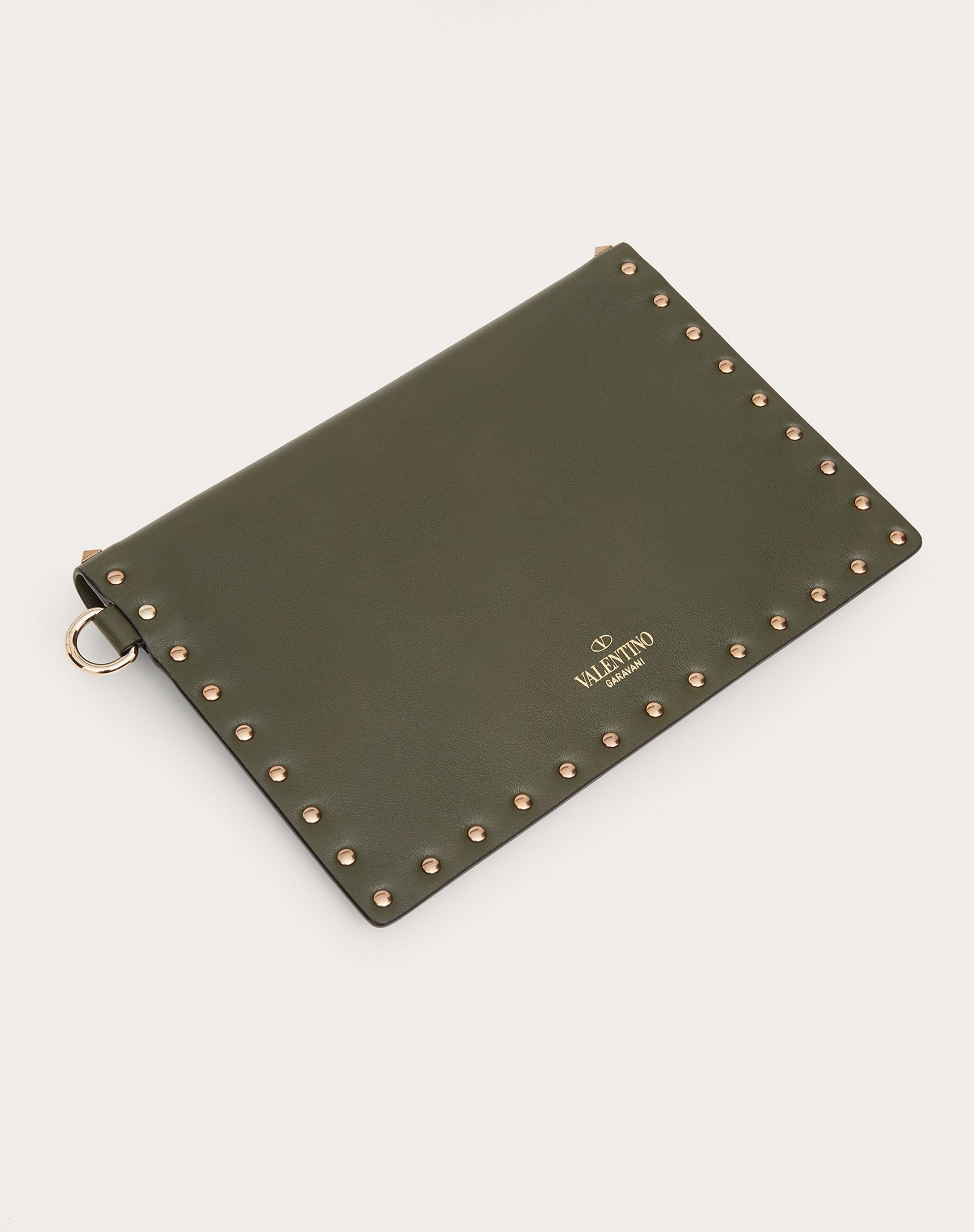 Rockstud Calfskin Pouch - 3