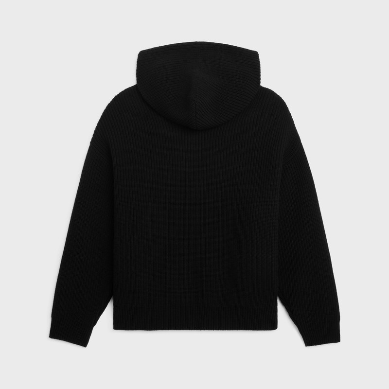 CELINE celine hooded sweater in monochromic wool outlook