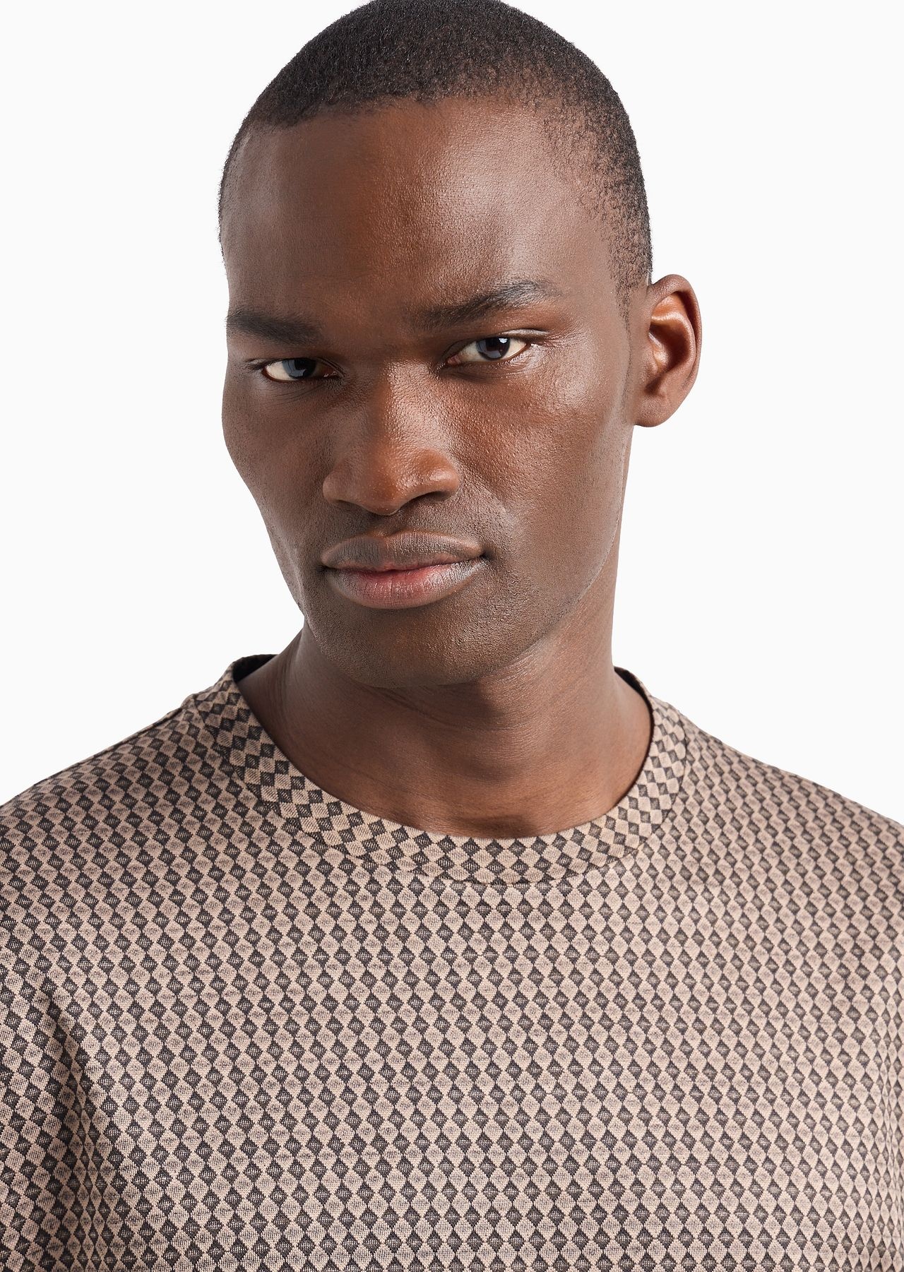 Printed cotton interlock crew-neck T-shirt - 6