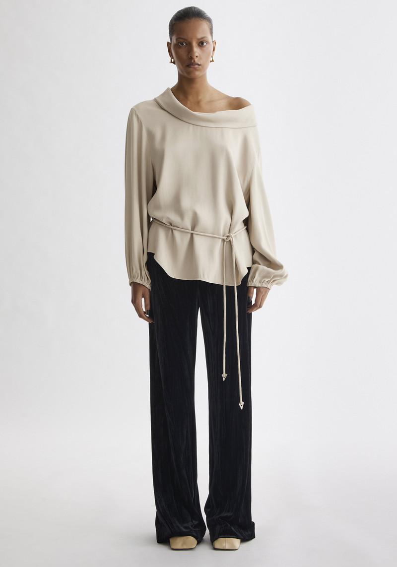 SORAYA Tie detail satin top 5