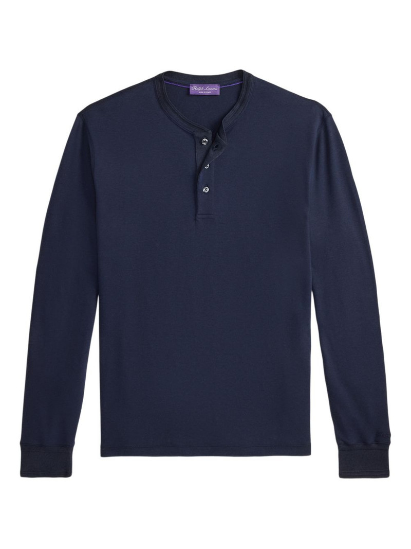 Henley long-sleeve T-shirt 1