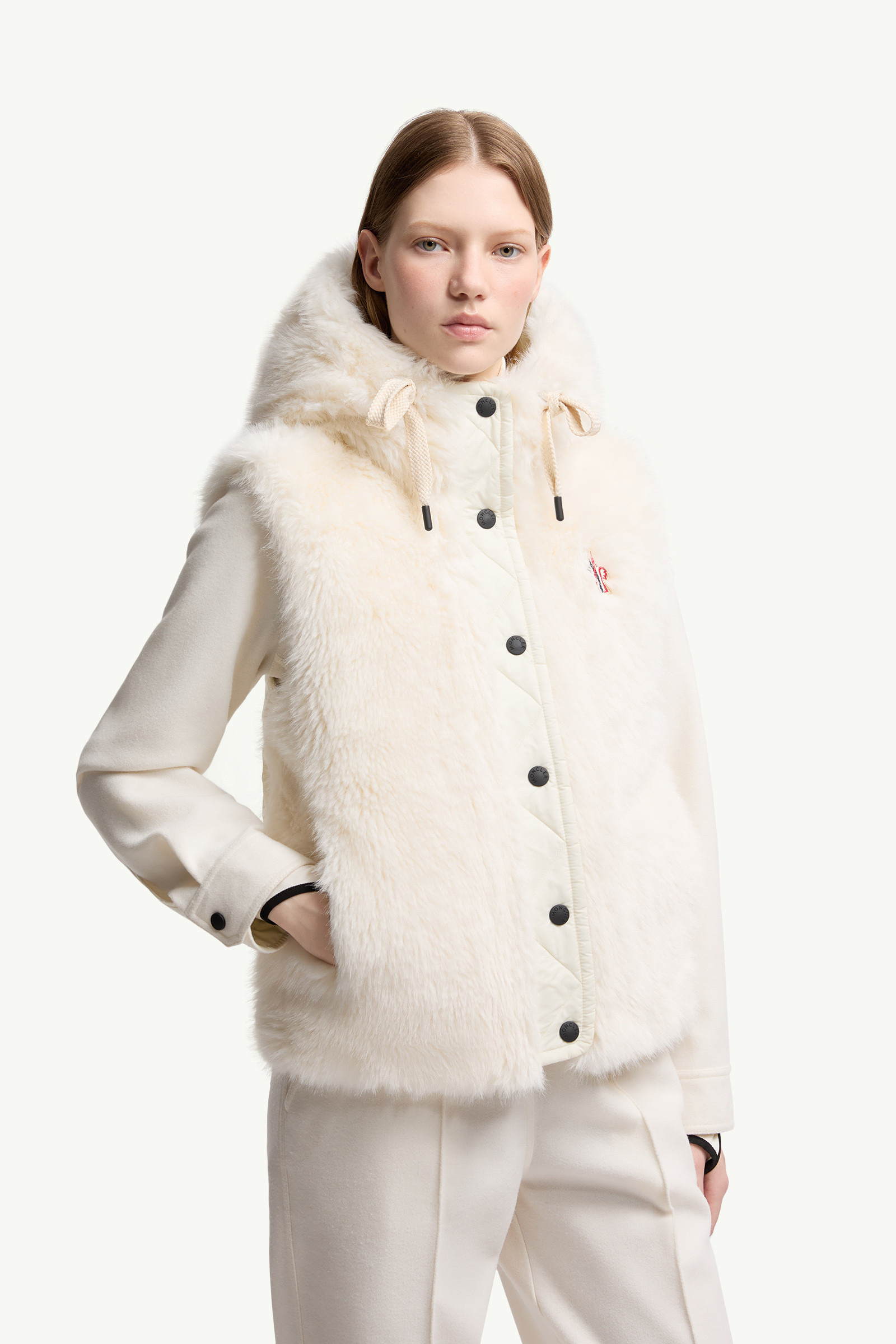 Arve Hooded Teddy Down Vest - 3