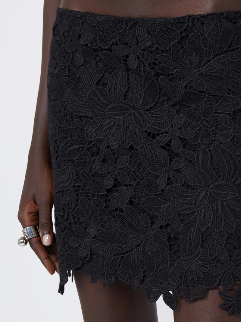 BORA Floral macramé skirt - BLACK 5