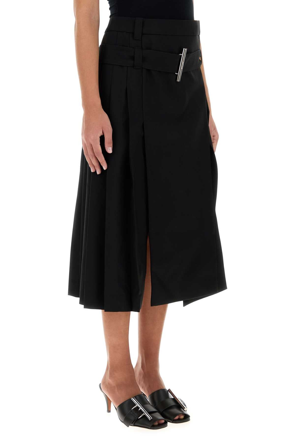 Alexander Mcqueen Women Black Wool Skirt - 3