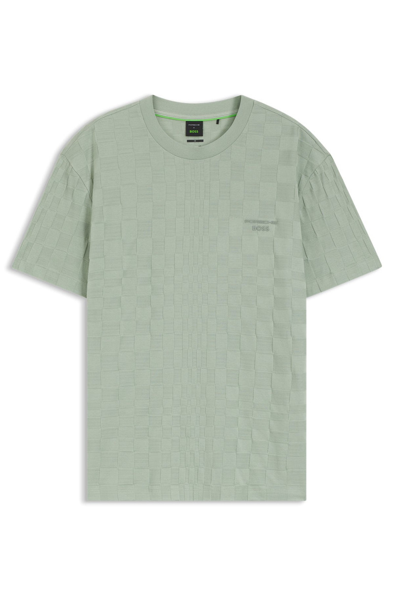 PORSCHE X BOSS RELAXED-FIT T-SHIRT IN COTTON JACQUARD 1