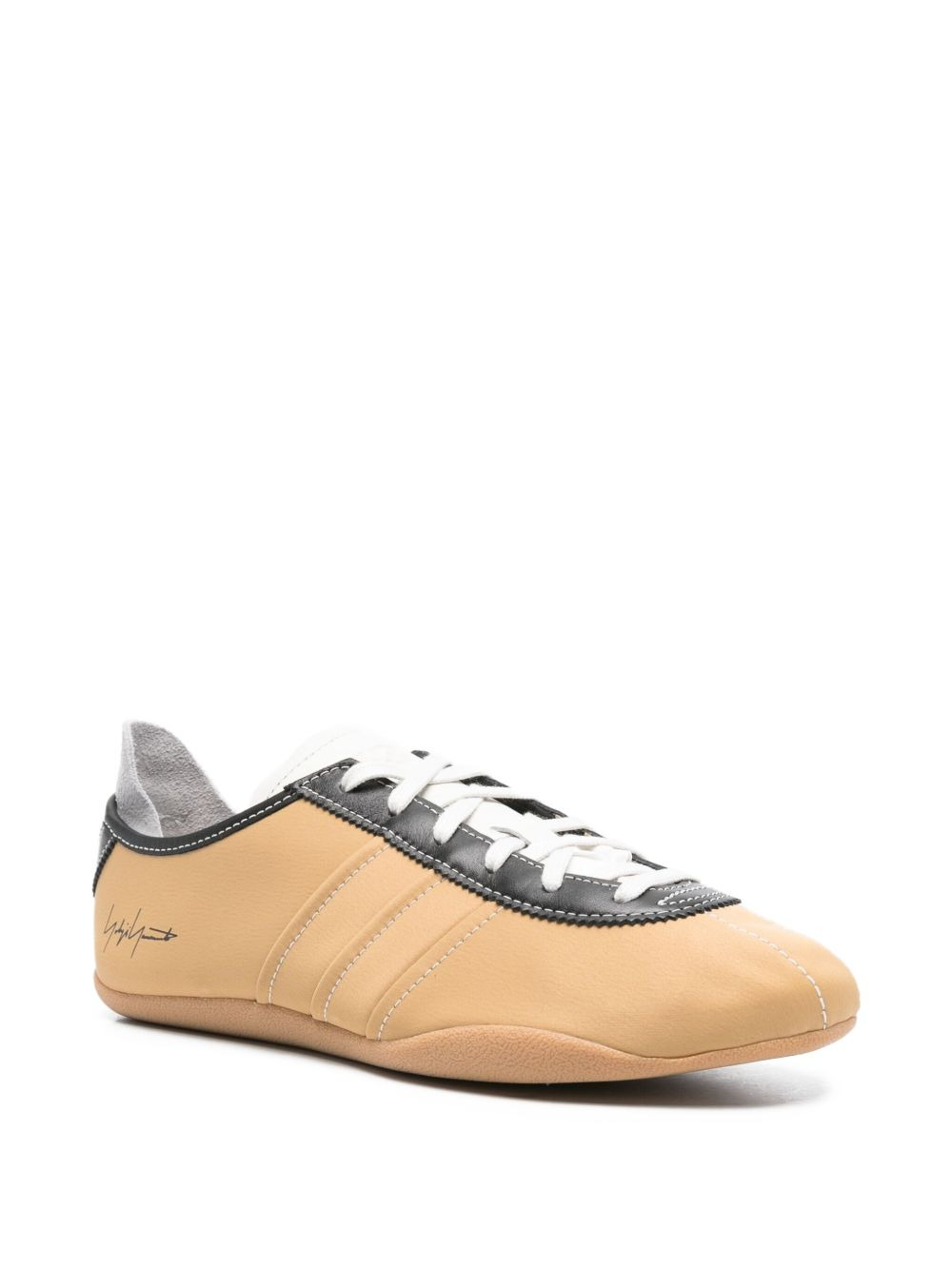 striped lace-up sneakers - 2